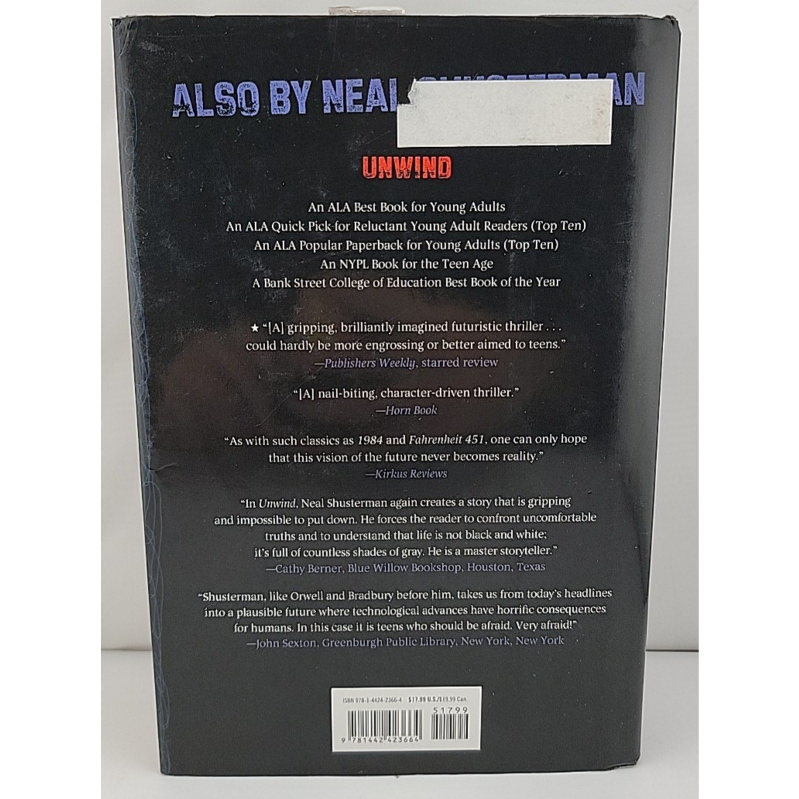 UnWholly by Neal Shusterman (2012, Hardcover)