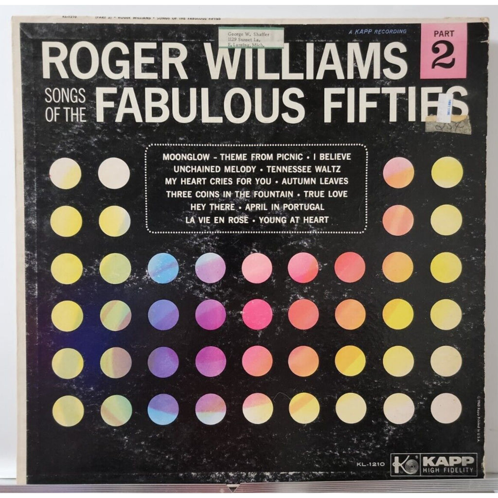 Roger Williams – Songs Of The Fabulous Fifties (Record)