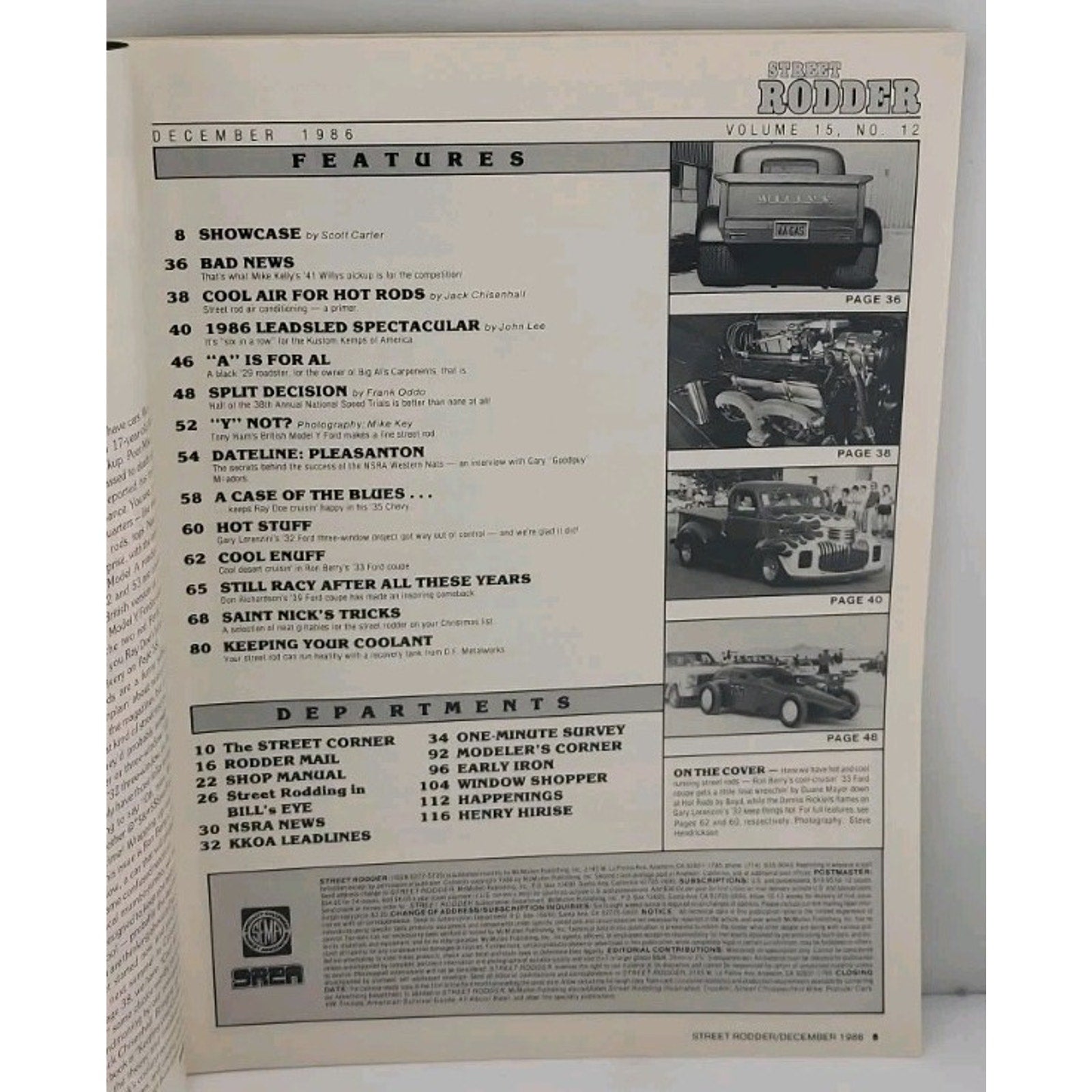 Street Rodder Magazine - December 1986 - Vol. 15 No. 12