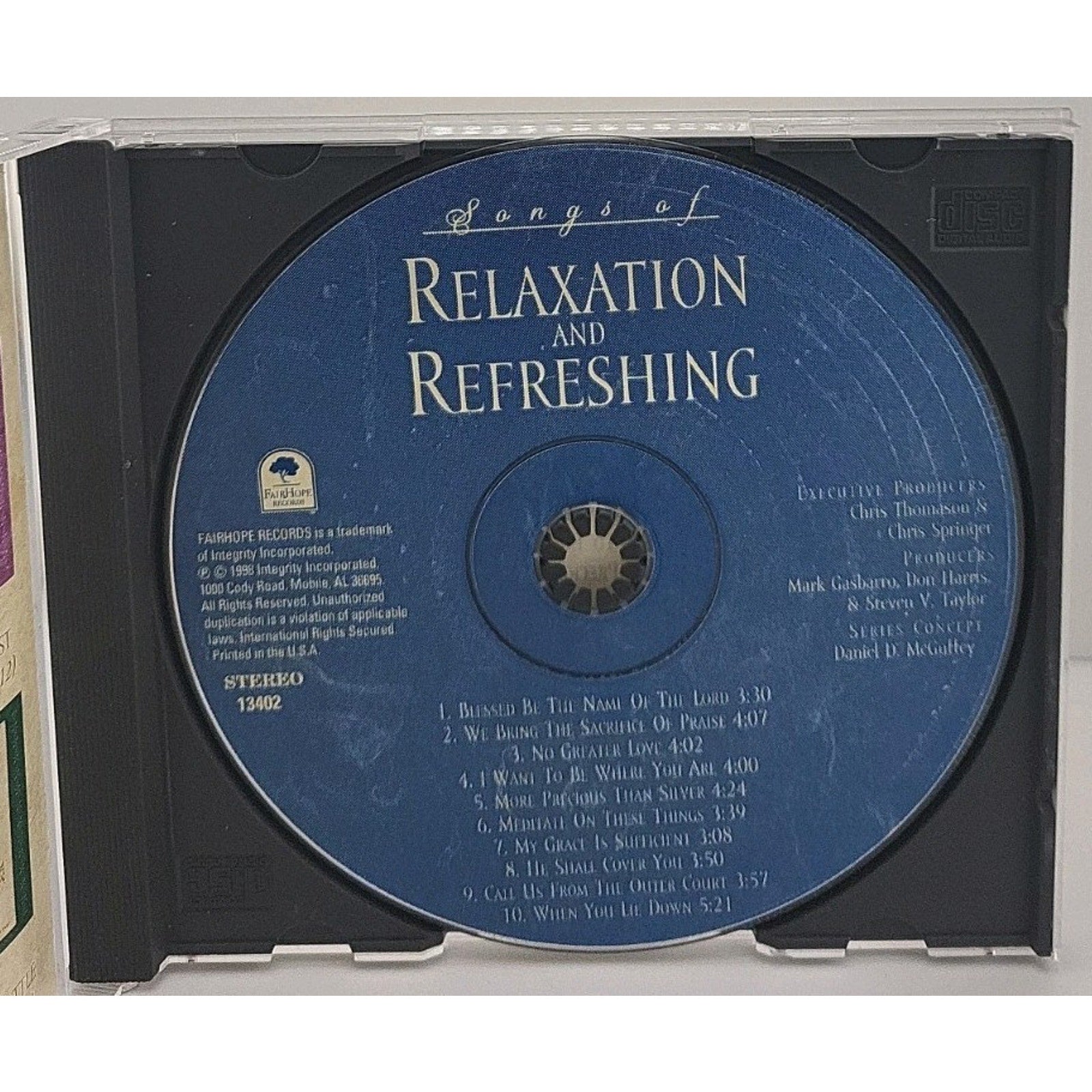 Songs of Relaxation and Refreshing - Audio CD
