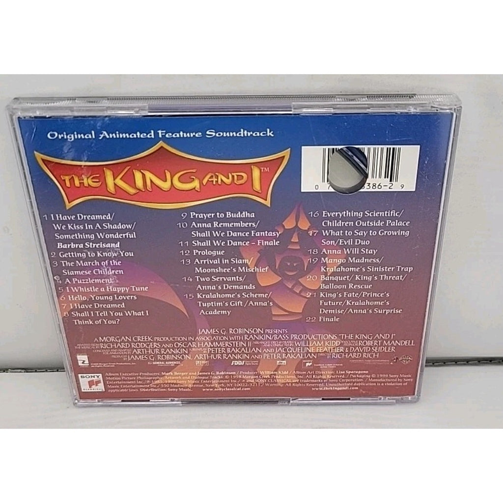The King and I CD Original Animated Soundtrack Rodgers Hammerstein Barbra Streis