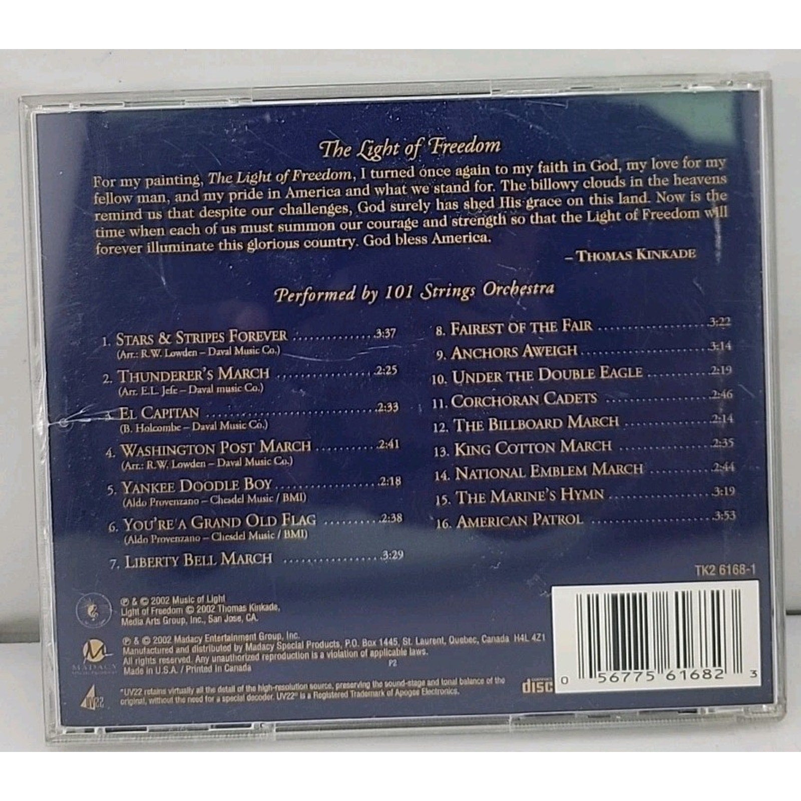 God Bless America by 101 Strings (CD, 2002)