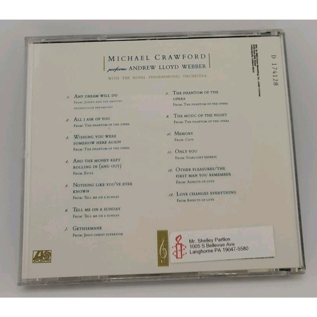 The Music of Andrew Lloyd Webber by Michael Crawford (Vocals) (CD, Nov-1991)