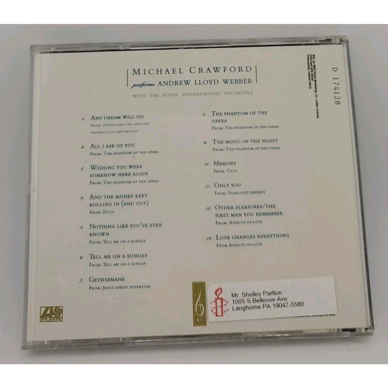 The Music of Andrew Lloyd Webber by Michael Crawford (Vocals) (CD, Nov-1991)