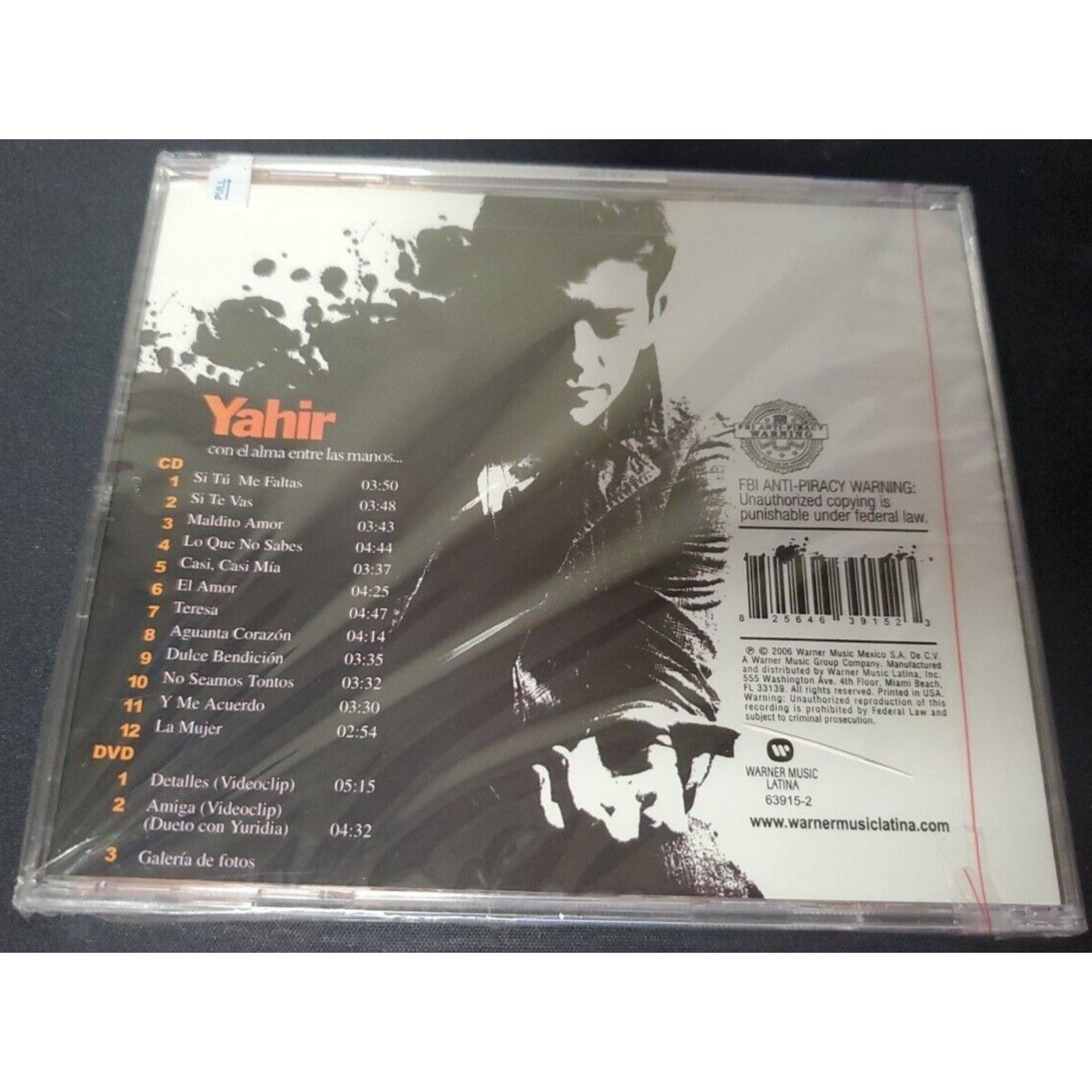 Con el Alma Entre Las Manos by Yahir (CD, Sep-2006, WEA Latina) *Brand New*