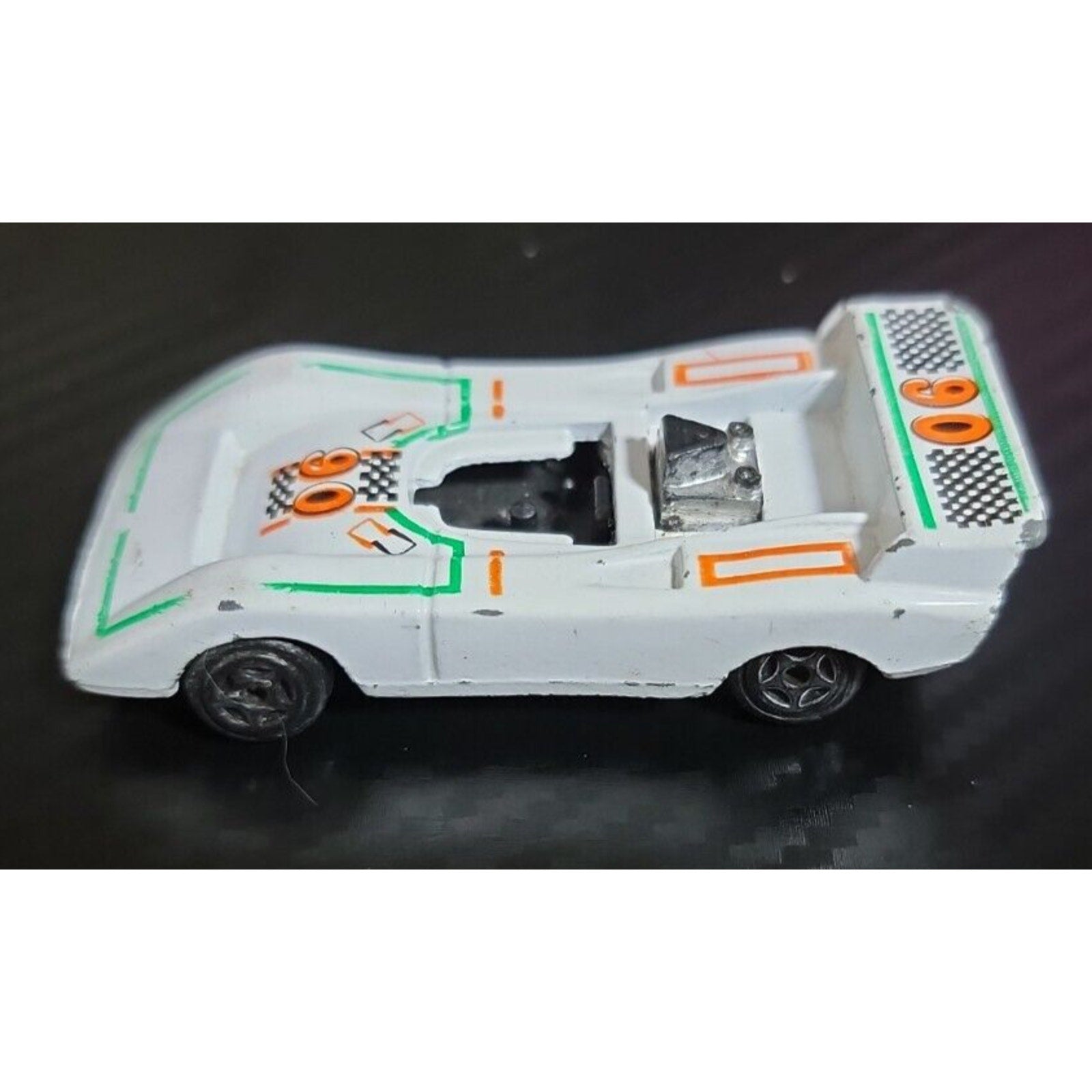 #90 Race White Die Cast Car