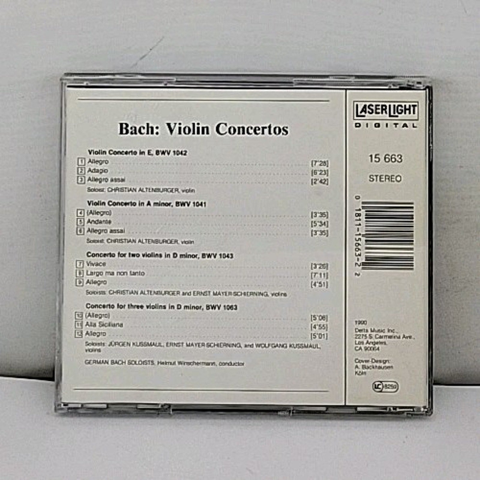 Baroque Treasuries-Vol. 8 by J.S. Bach (CD, 1990)