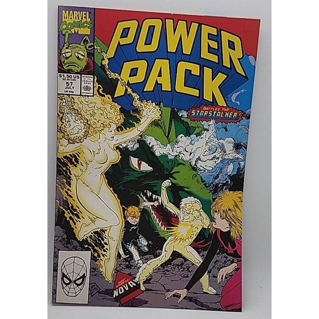 Power Pack #57 Marvel Comic Book Simonson Brigman Fastastic Four