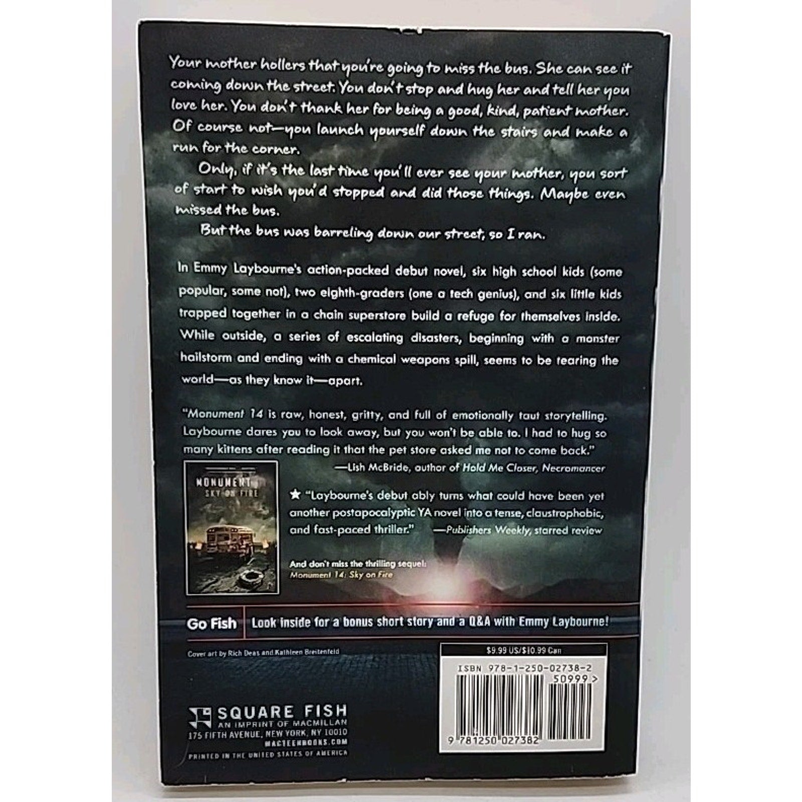 Monument 14 by Emmy Laybourne (2013, Trade Paperback) *Signed*