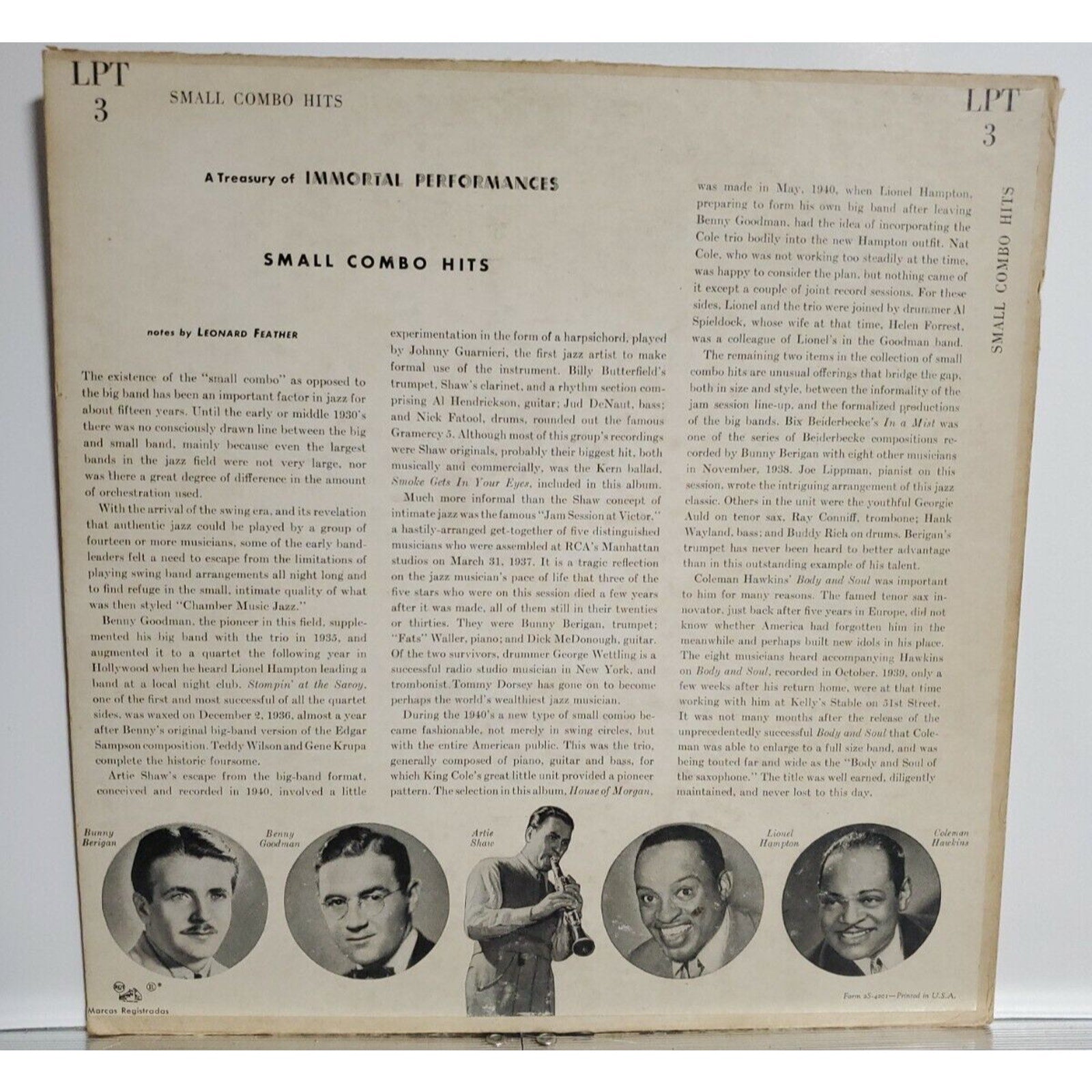 Various - Small Combo Hits - RCA Victor - LPT 3