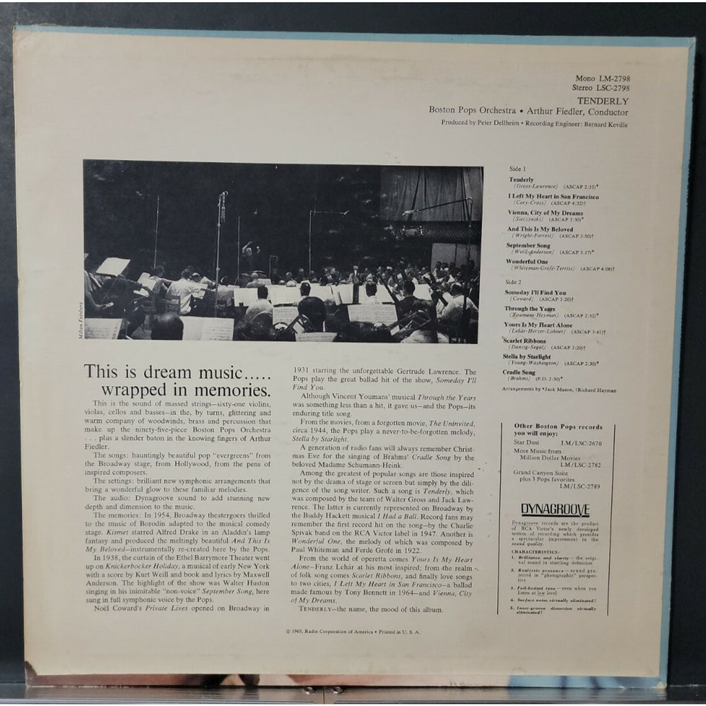 Boston Pops* • Arthur Fiedler – Tenderly (Vinyl)