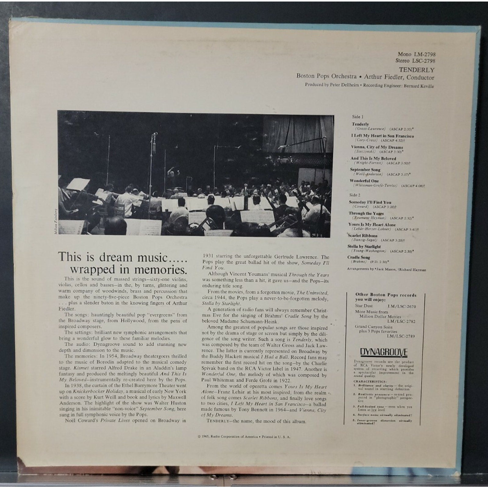 Boston Pops* • Arthur Fiedler – Tenderly (Vinyl)