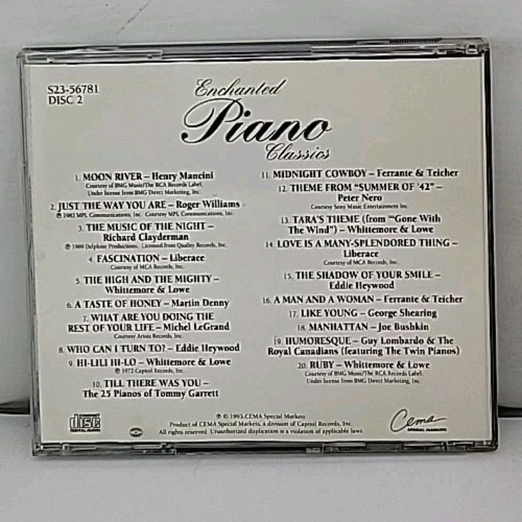 Enchanted Piano Classics 3-CD Set 1993 CEMA Special Markets Classical