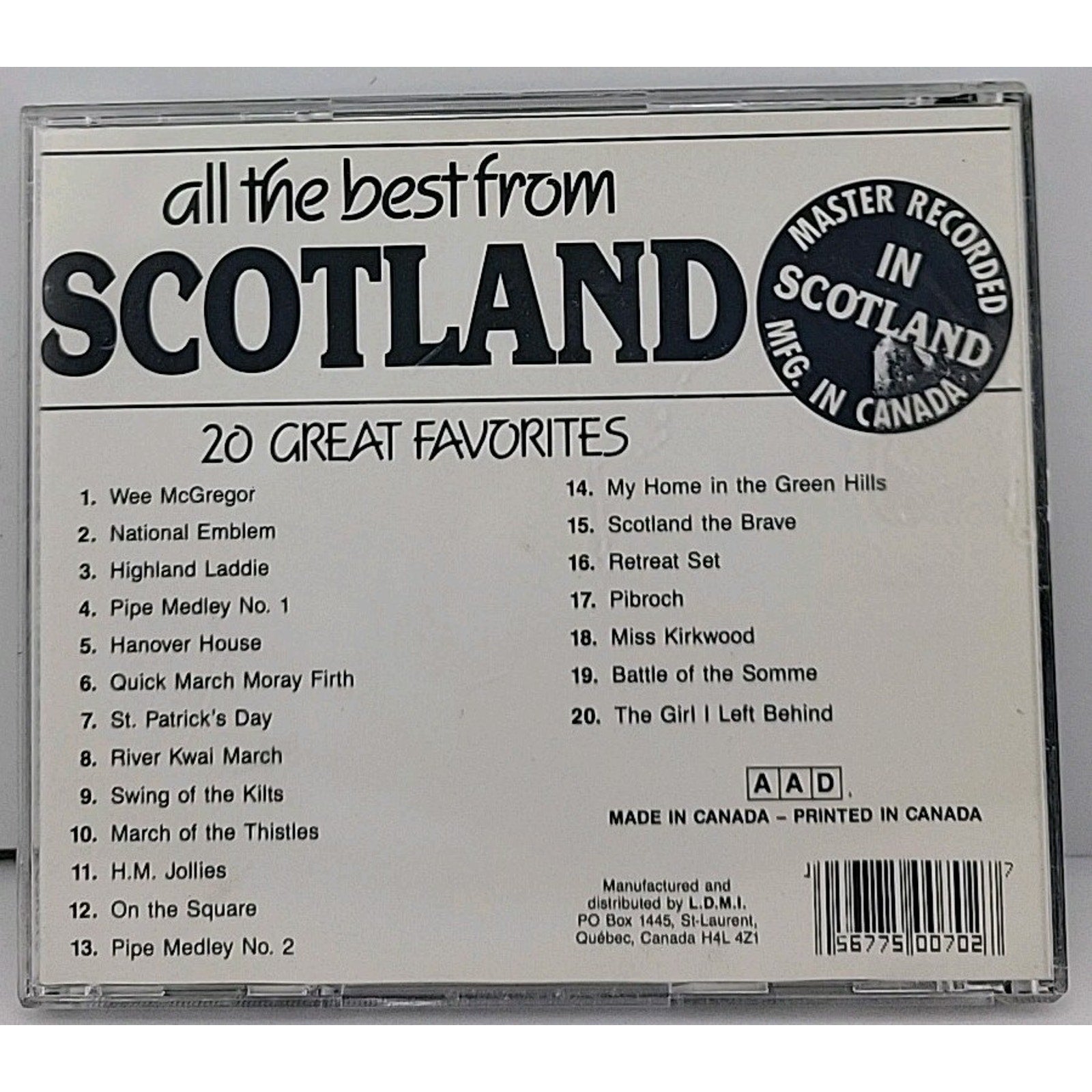 Vol. 1 Scotland-All the Best F by Various (CD, 1994)