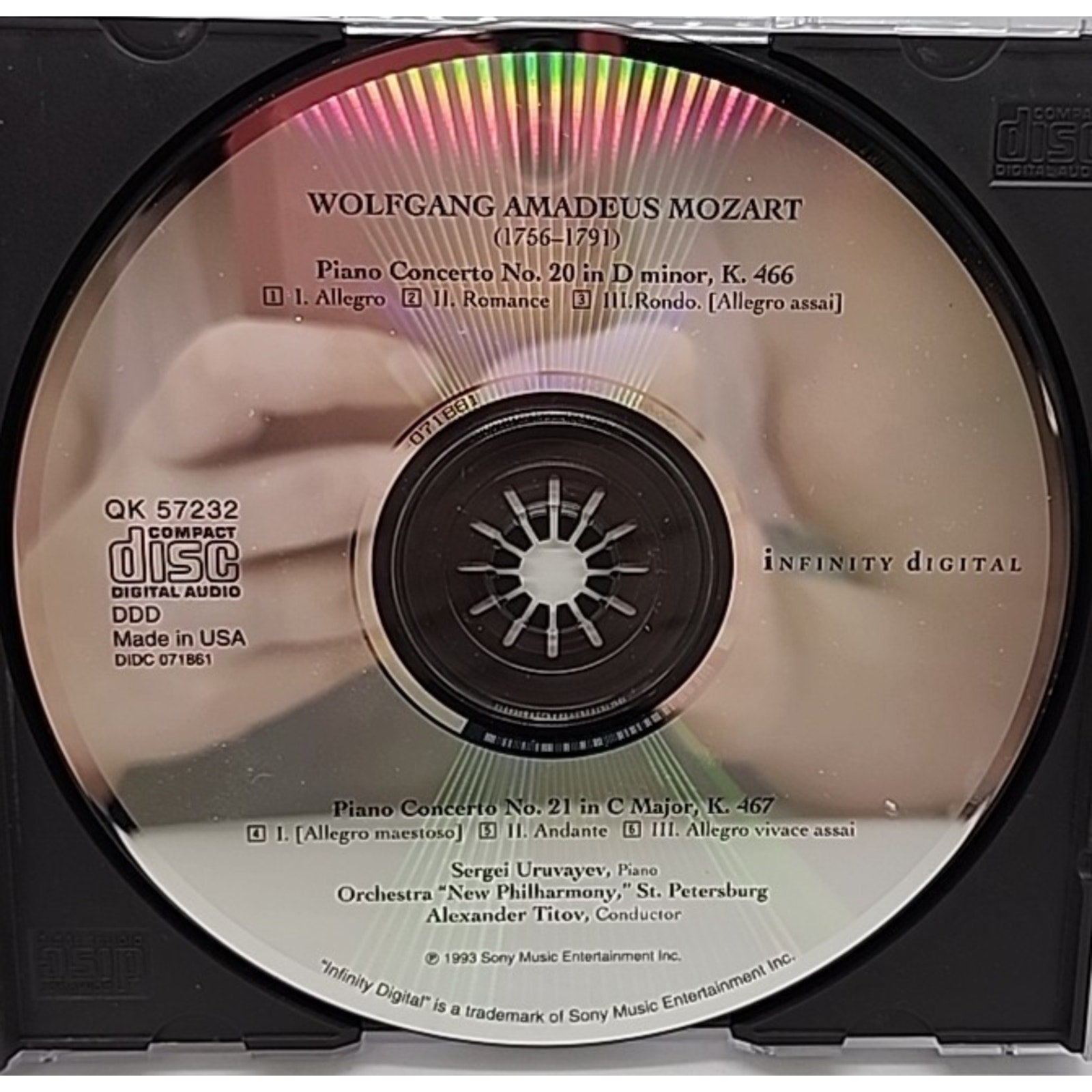Piano Concertos 20 & 21 by Sergei Uruvayev (CD, 1994)