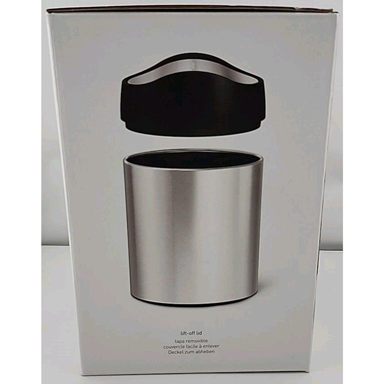 Simplehuman 1.5 Liter / 0.4 Gallon Mini Countertop Trash- (Grey lid)