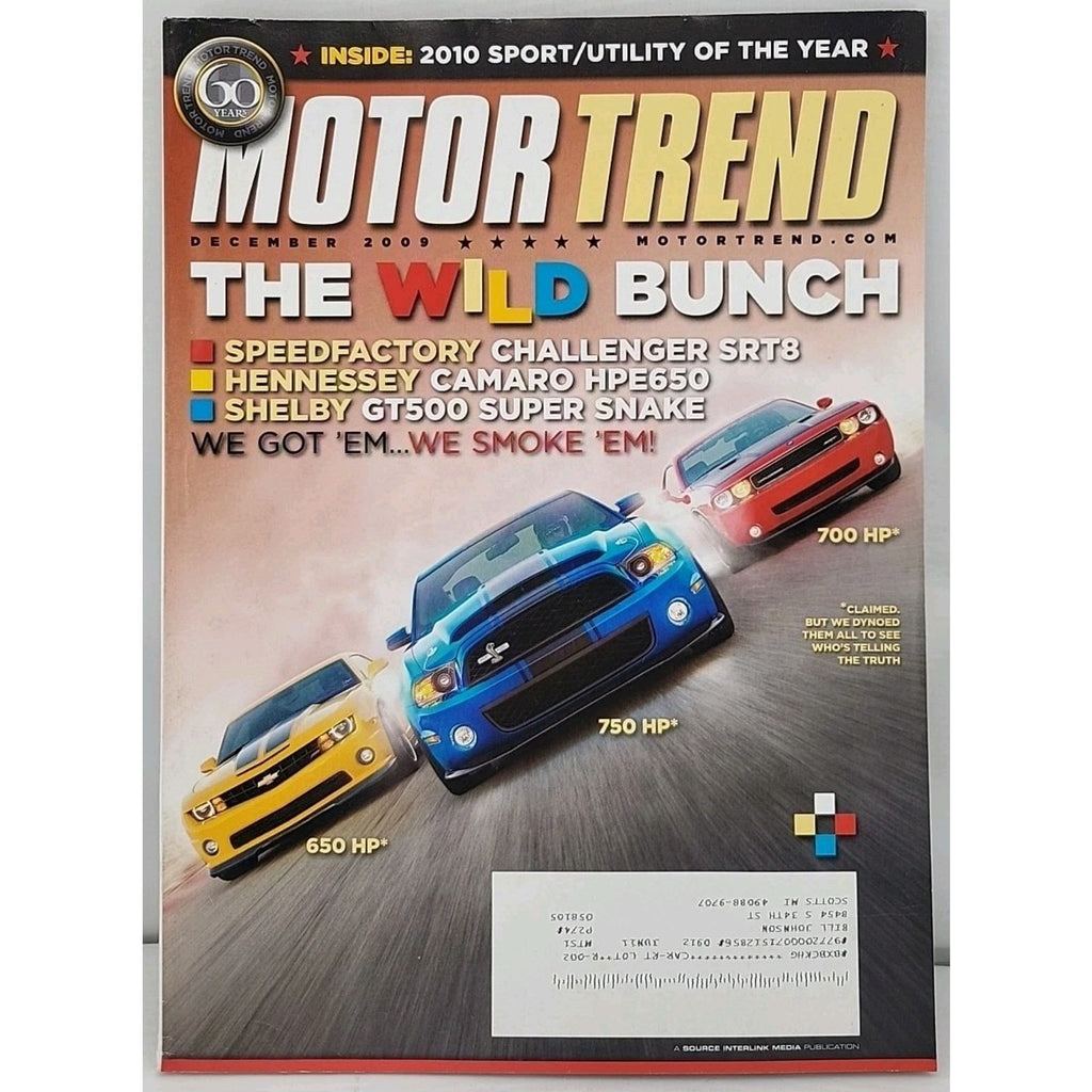 Motor Trend Magazine December 2009
