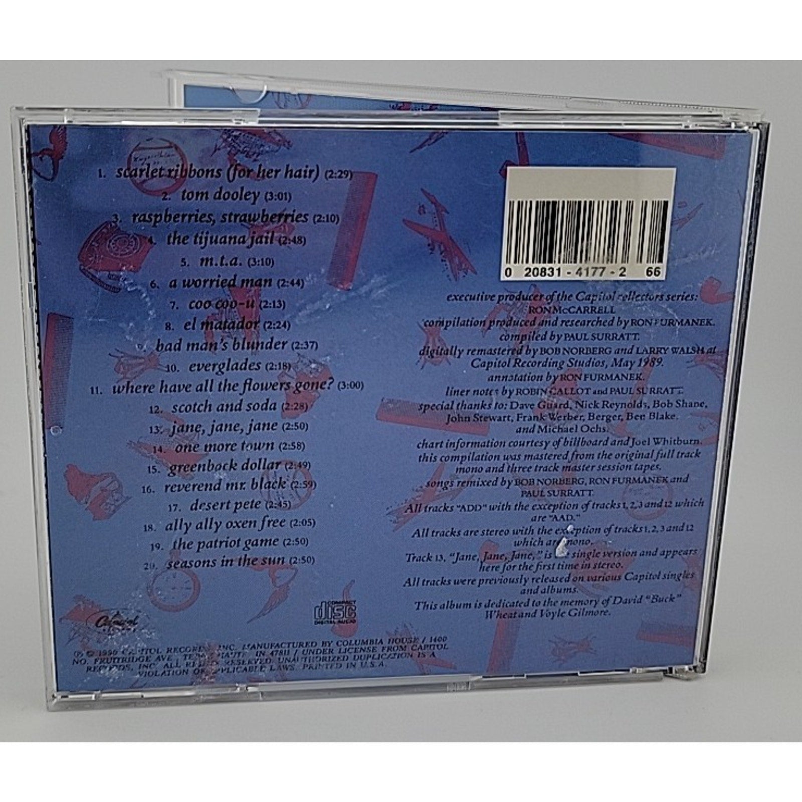 The Kingston Trio Capitol Collectors Series CD 1990 Hits