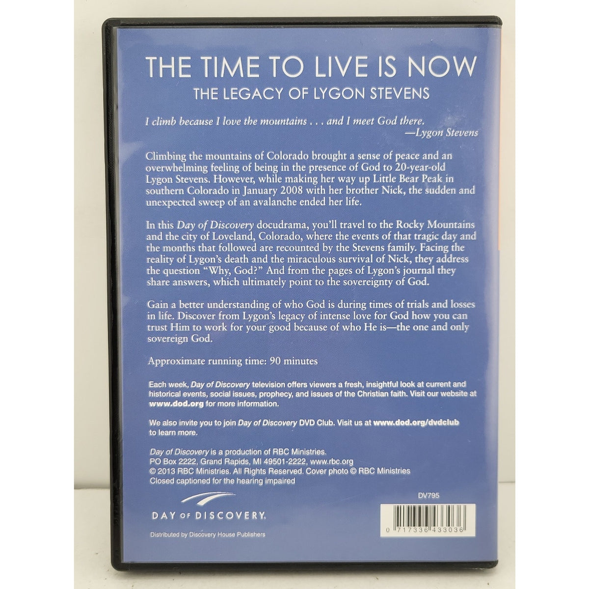 The Time to Live Is Now DVD Lygon Stevens Legacy