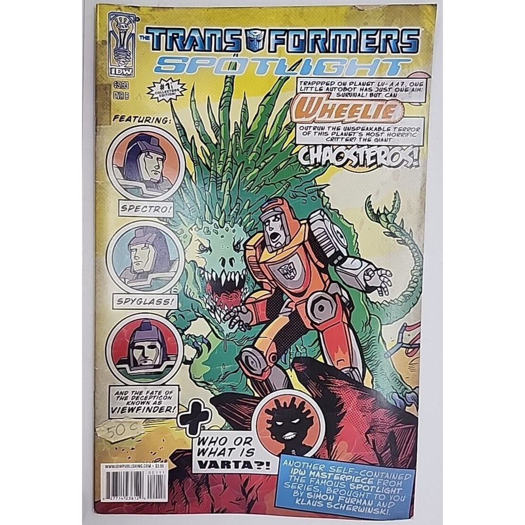 Transformers Spotlight: Wheelie #1B - IDW Comic Book