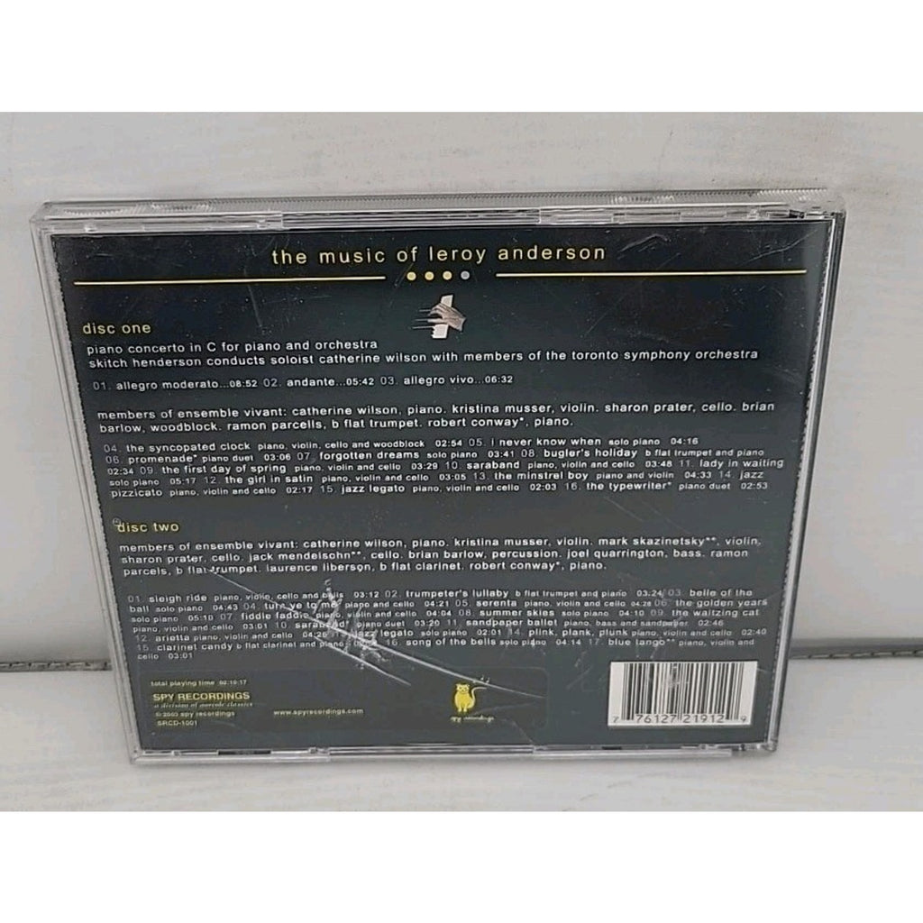The Music Of Leroy Anderson, Catherine Wilson, Pianist CD 2 Disc