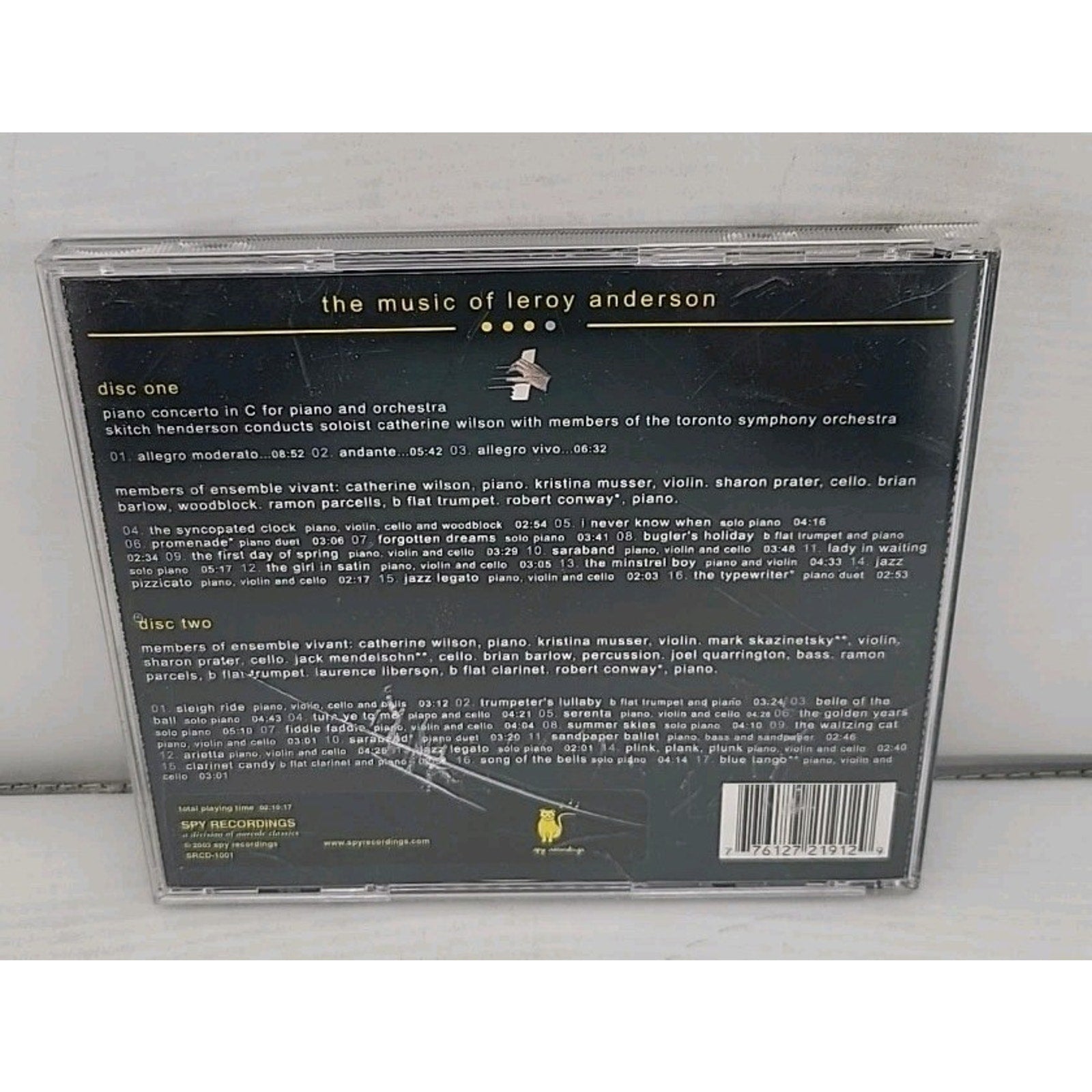 The Music Of Leroy Anderson, Catherine Wilson, Pianist CD 2 Disc