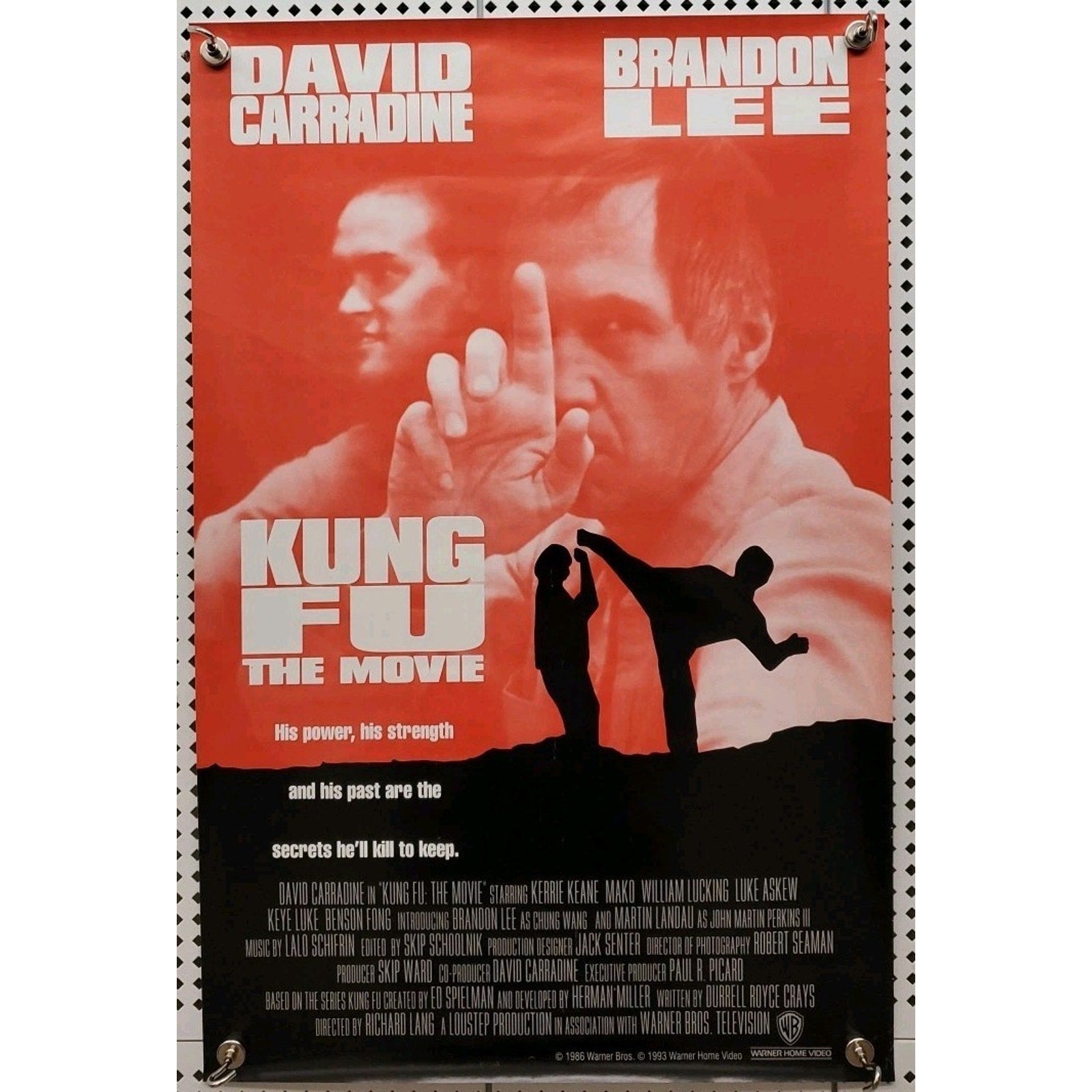 Kung Fu Poster Brandon Son Of Bruce Lee The Movie Video Store Promotional 16x25
