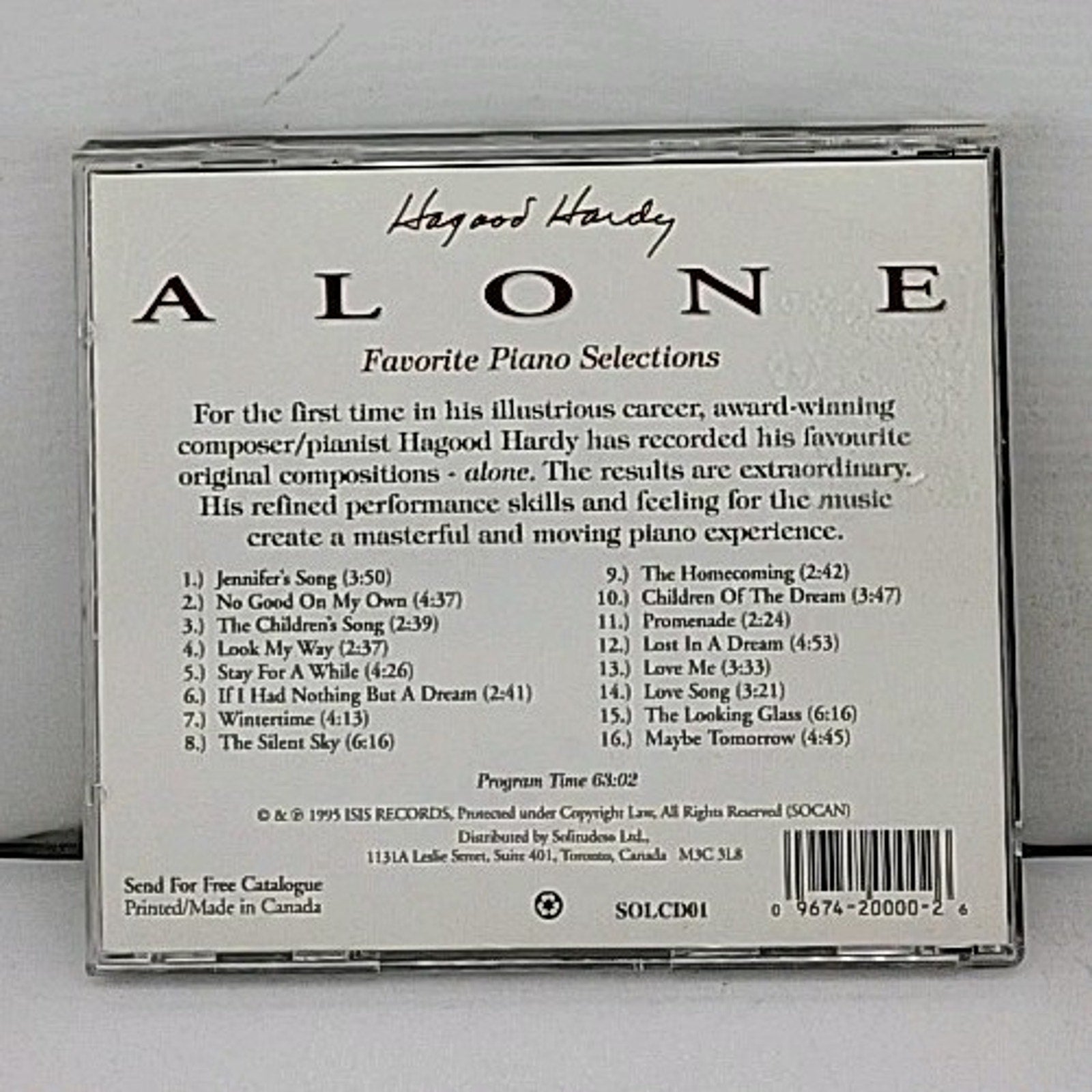 Alone by Hagood Hardy (CD, 1995)