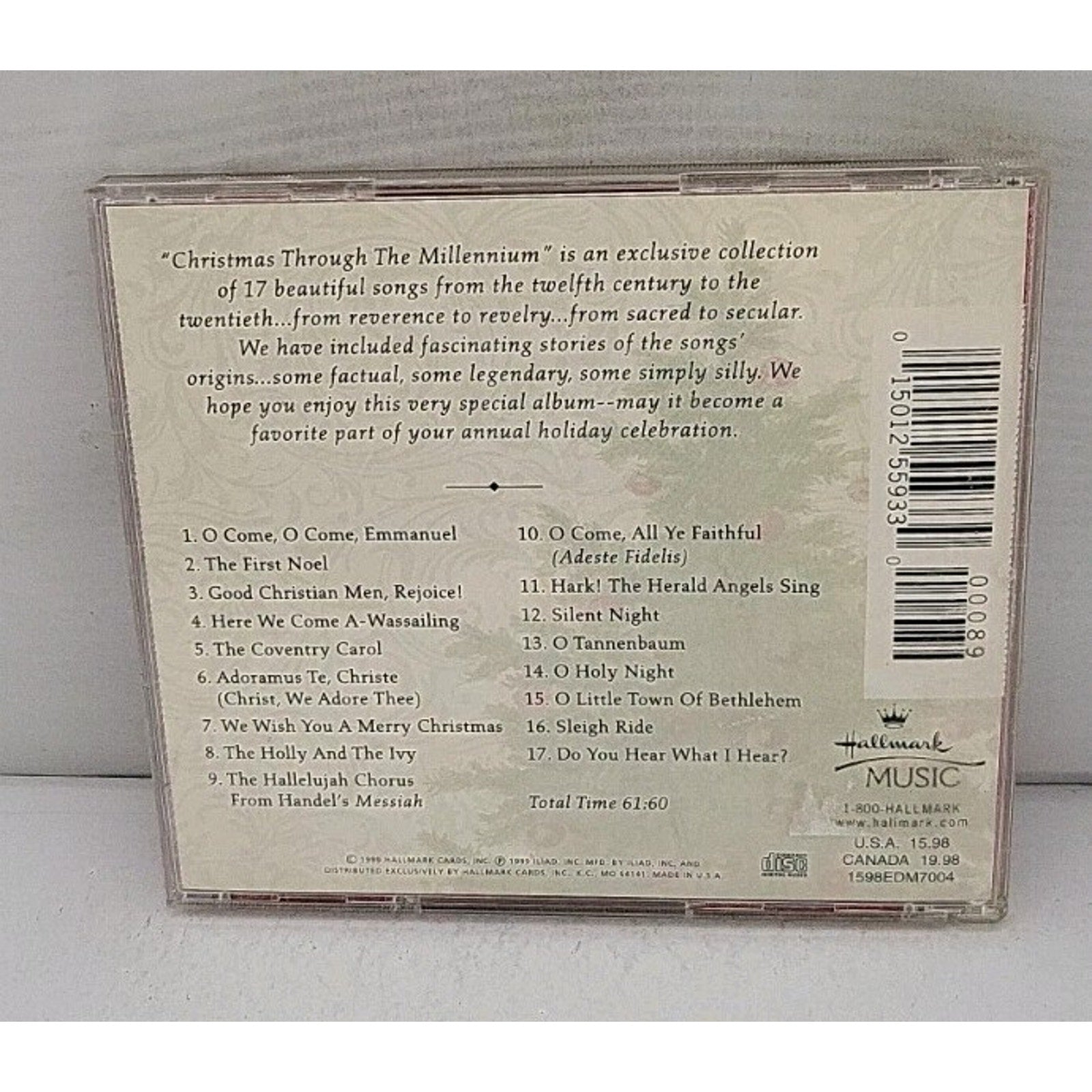 Christmas Through The Millennium 1000 Years Of Beautiful Music CD