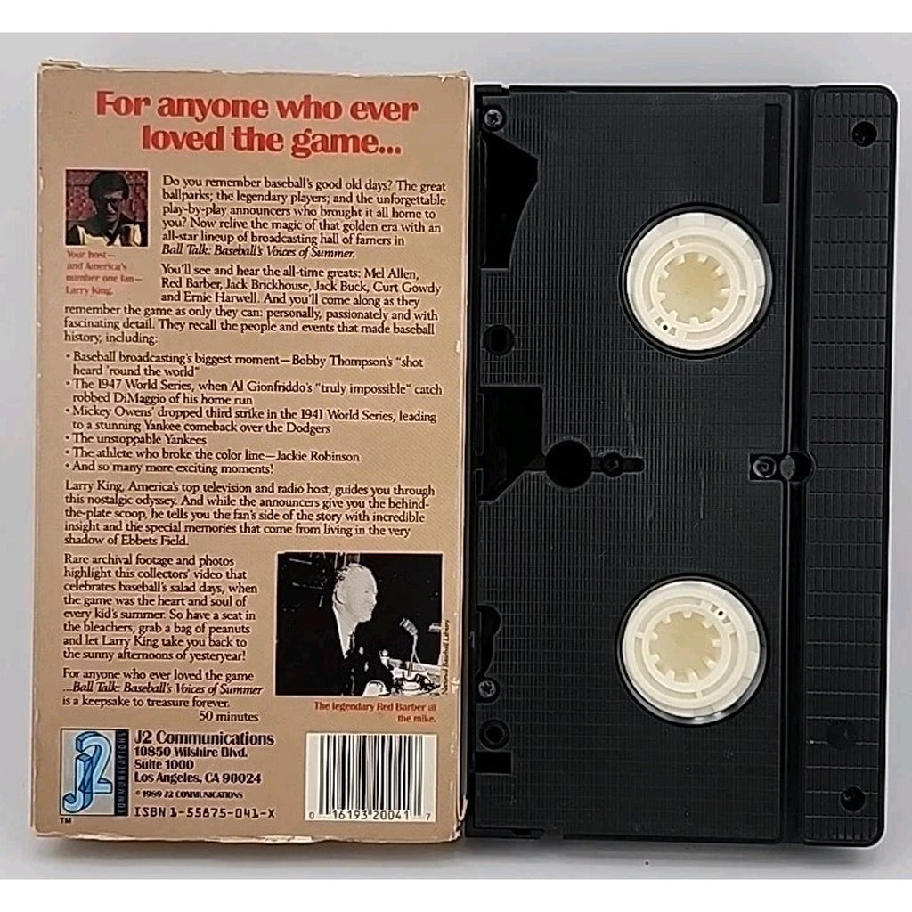 Ball Talk - Baseballs Voices of Summer (VHS, 1989)