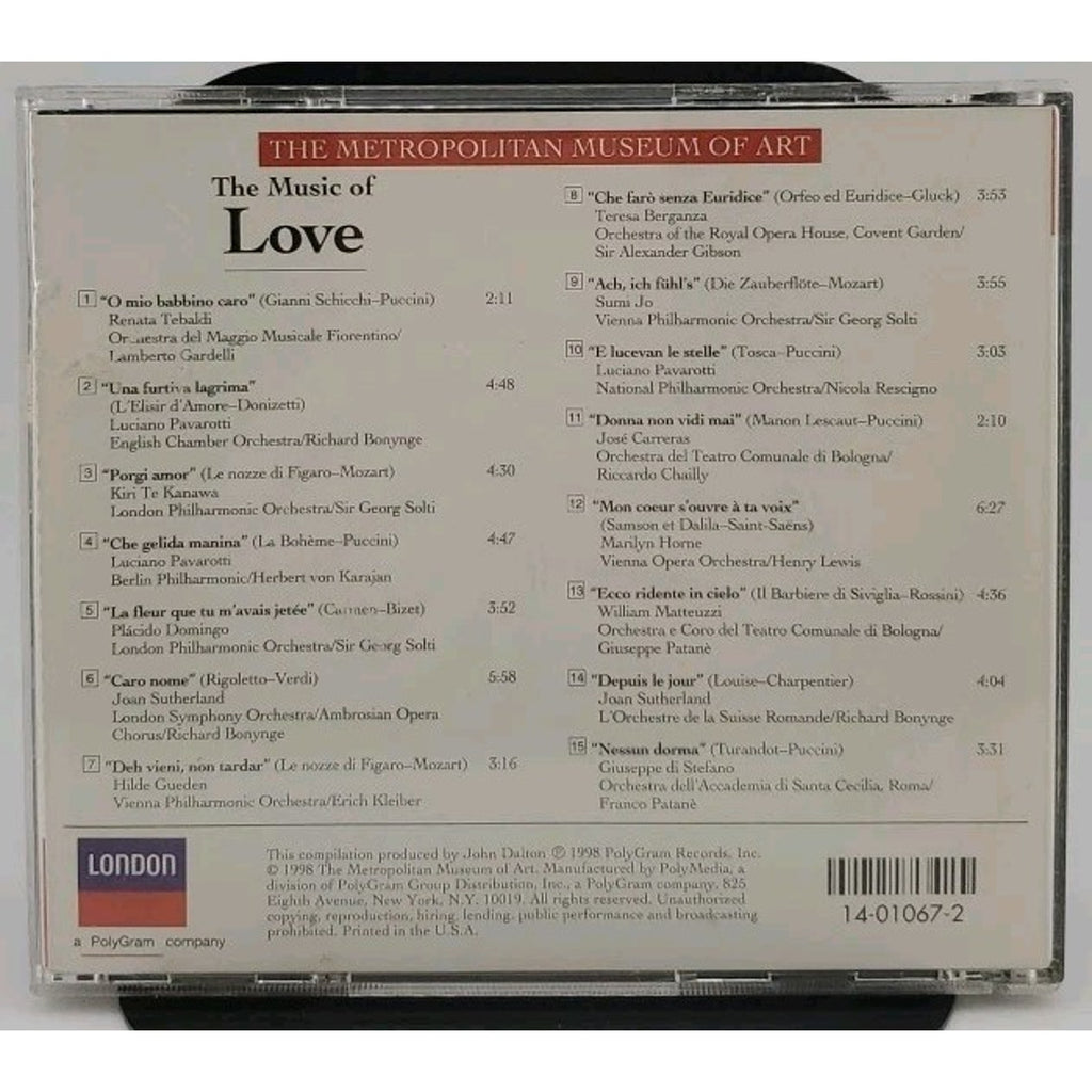 The Music Of Love CD - The Metropolitan Museum Of Art