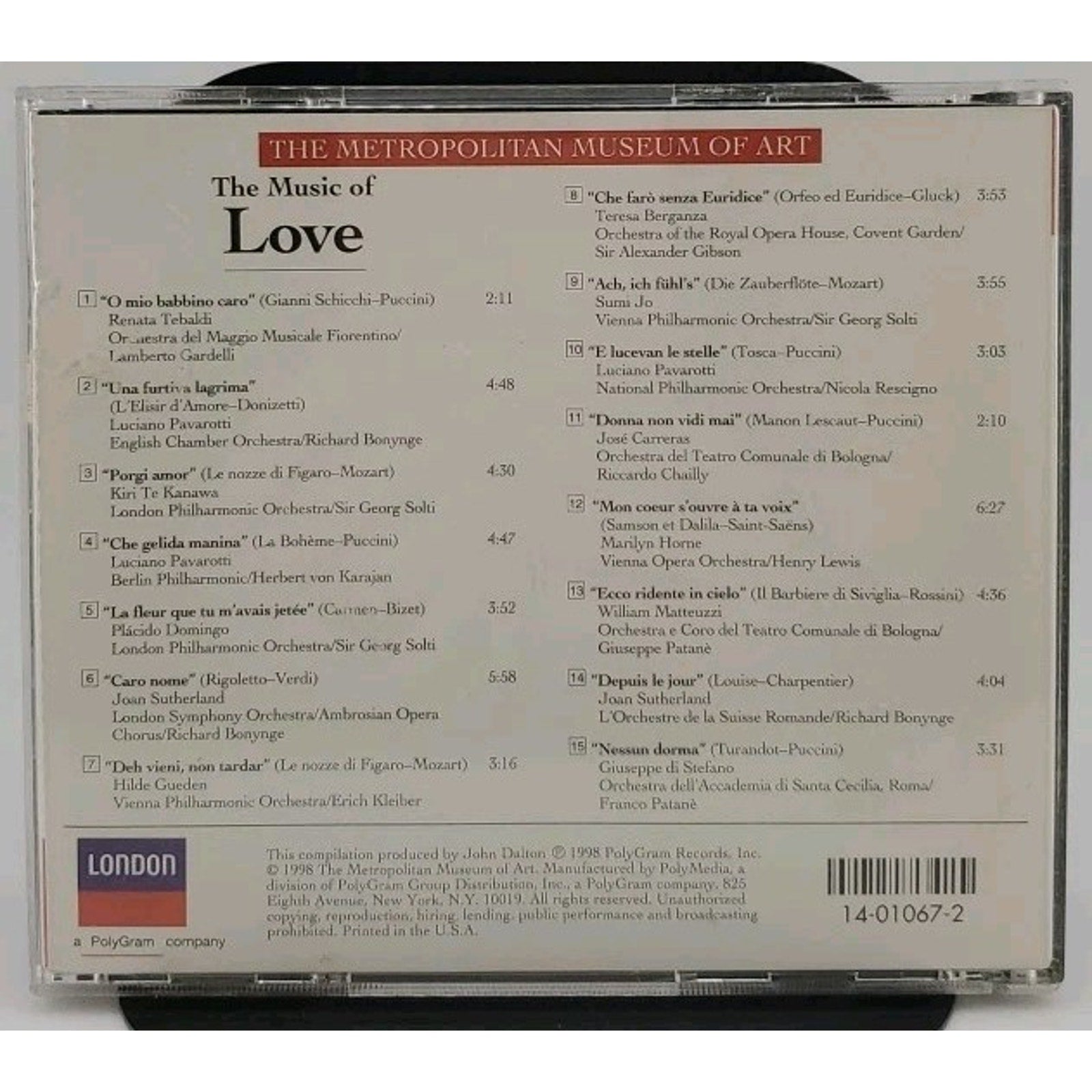 The Music Of Love CD - The Metropolitan Museum Of Art