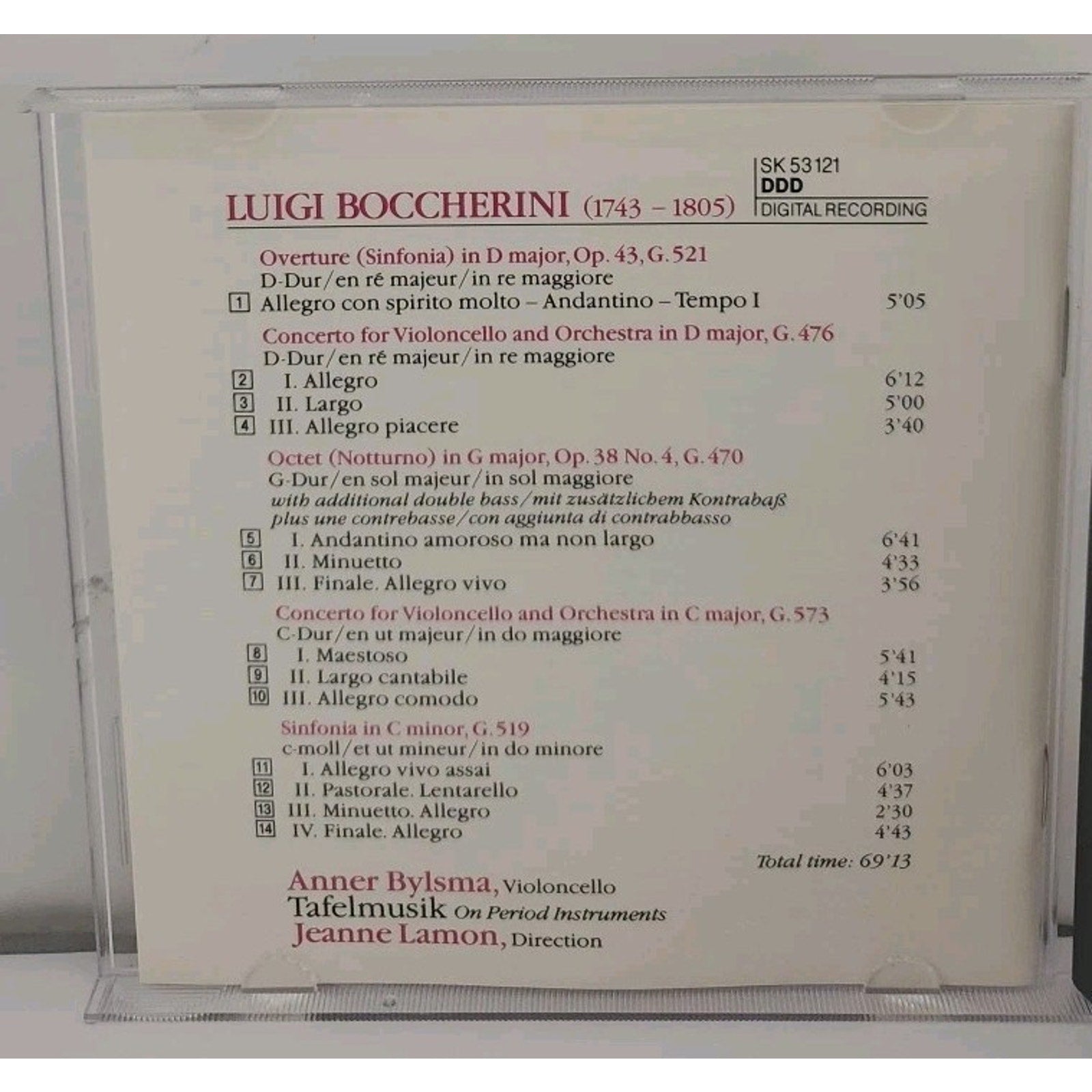 Cello Concertos by Boccherini / Lamon / Tafelmusik (CD, 2008)