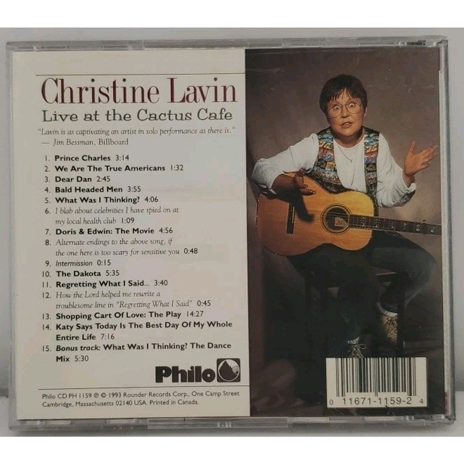 Live at the Cactus Cafe: What Was I Thinking? by Christine Lavin (CD, Oct-1993,