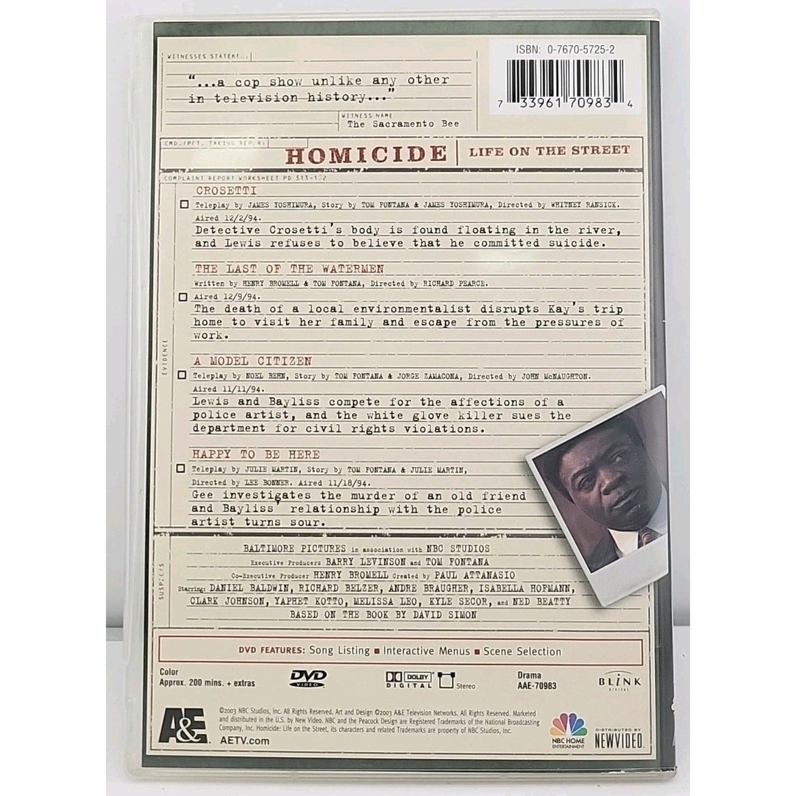 Homicide-Life on the Street: Season 3 (DVD, Vol. 2, 1994)