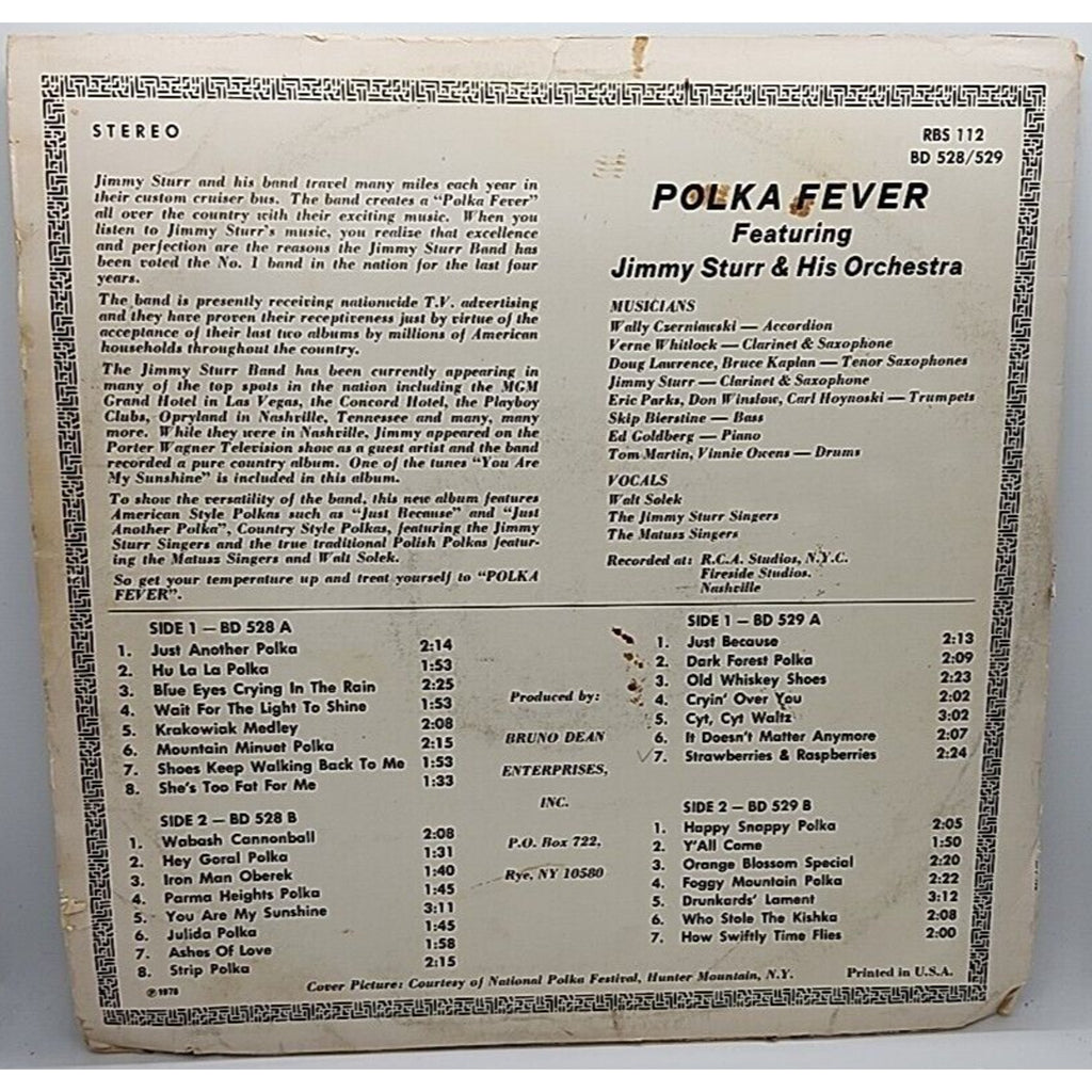 Jimmy Sturr And His Orchestra - Polka Fever (Record)