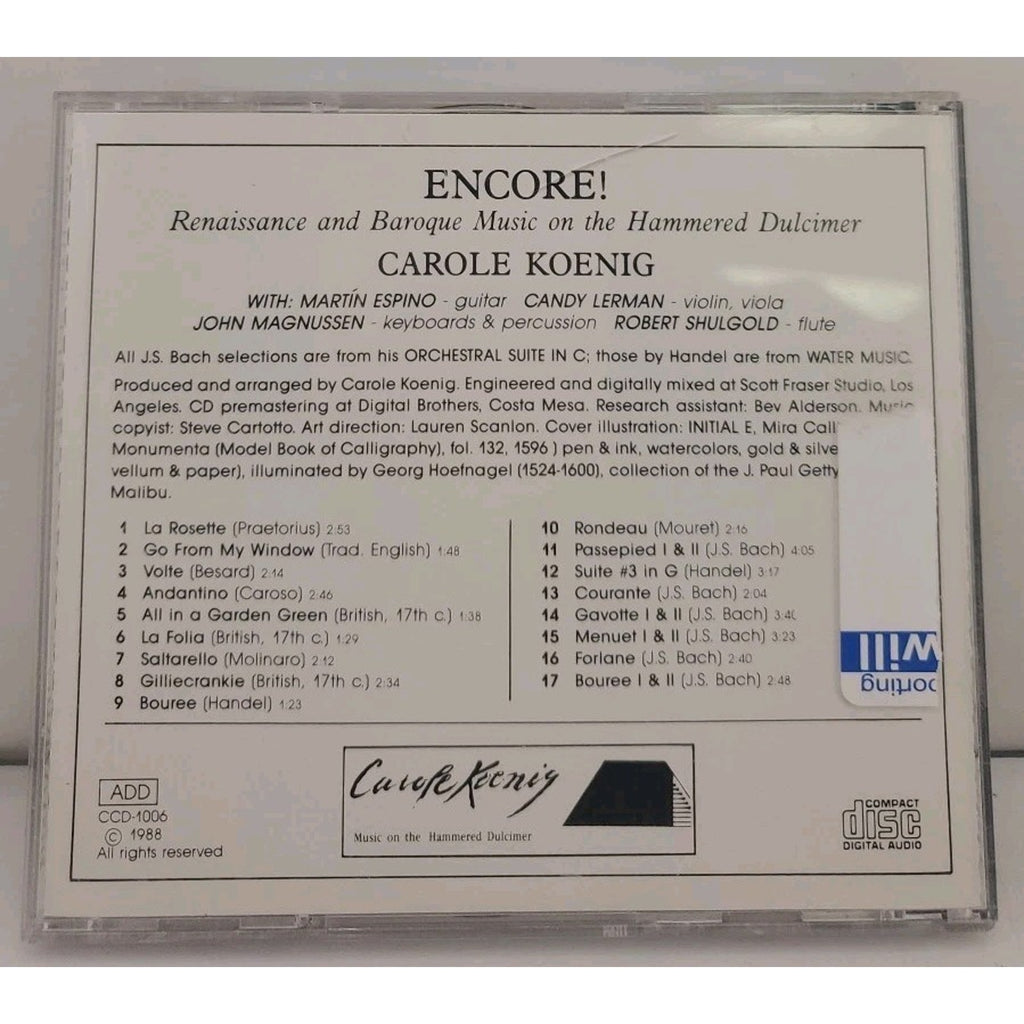 Carole Koenig Encore! (CD)