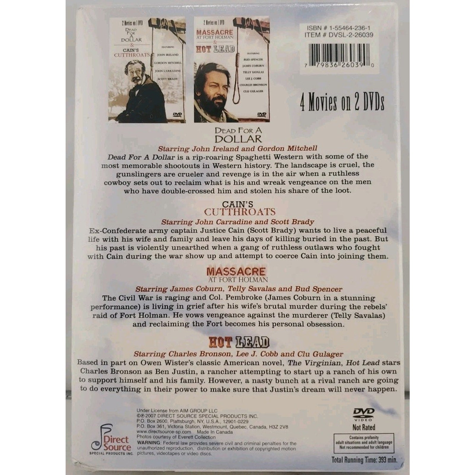 Western Justice (DVD, 2007, 2-Disc Set) *Brand New*