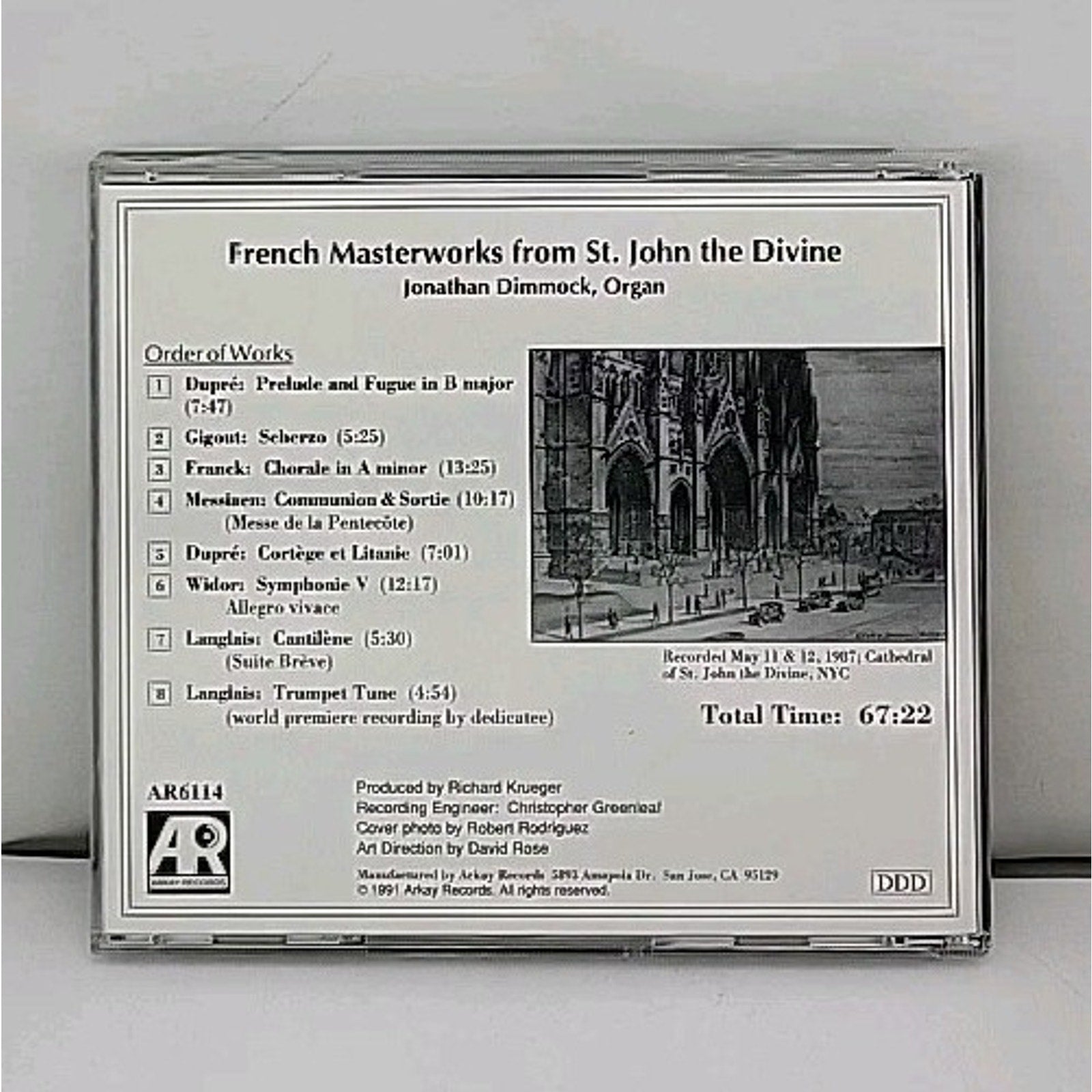 Fresh Masterworks From St. John The Divine - Jonathan Dimmock CD