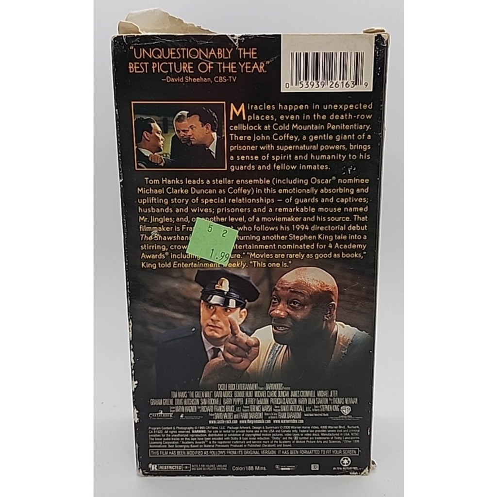 The Green Mile VHS 2-Tape Set Tom Hanks