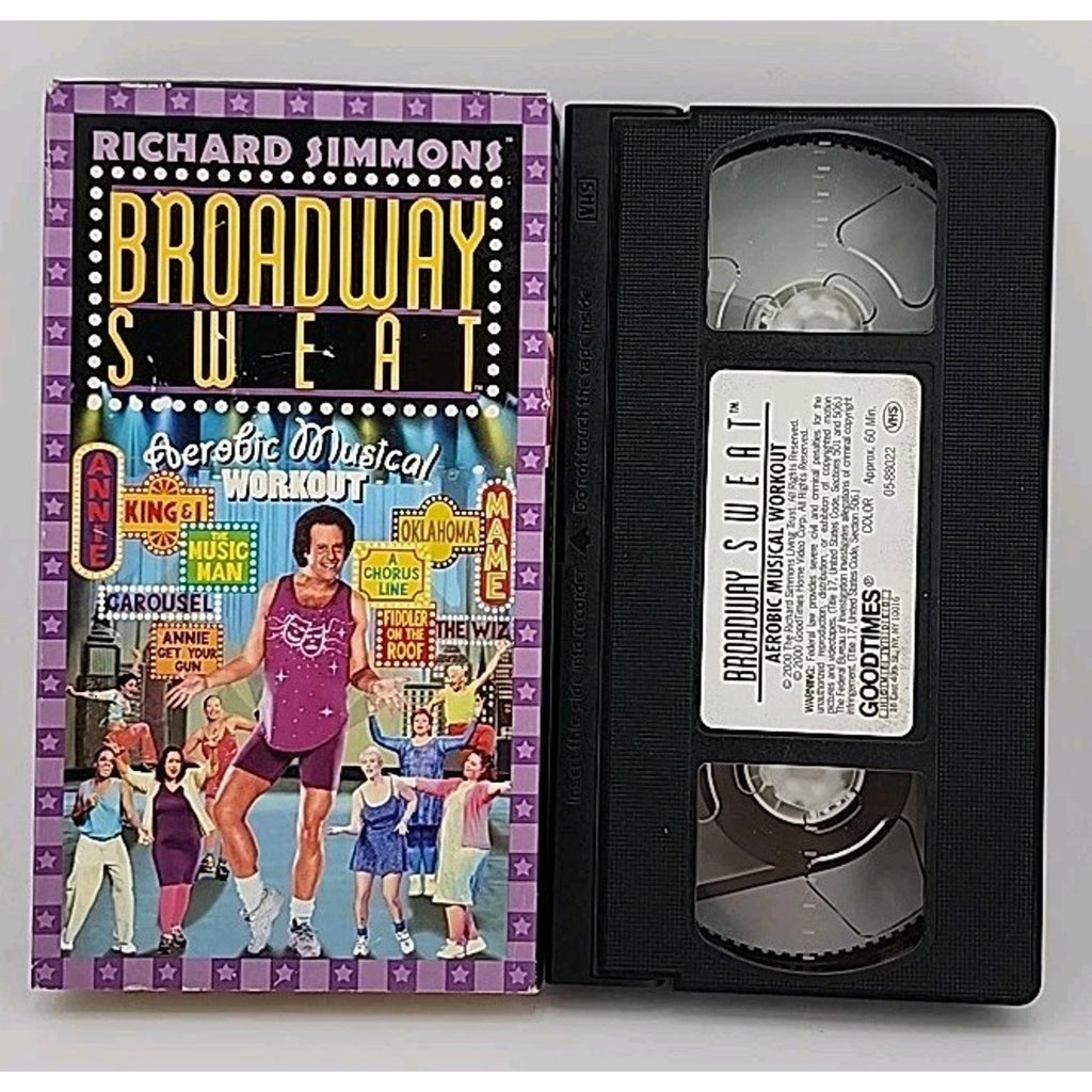 Richard Simmons Broadway Sweat Aerobic Musical Workout (VHS, 2000)