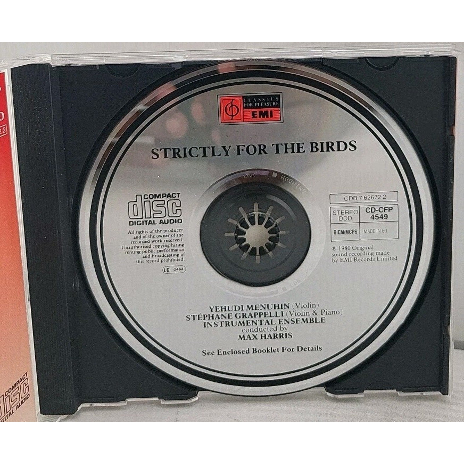 Strictly for the Birds by Stéphane Grappelli (CD, 1989)