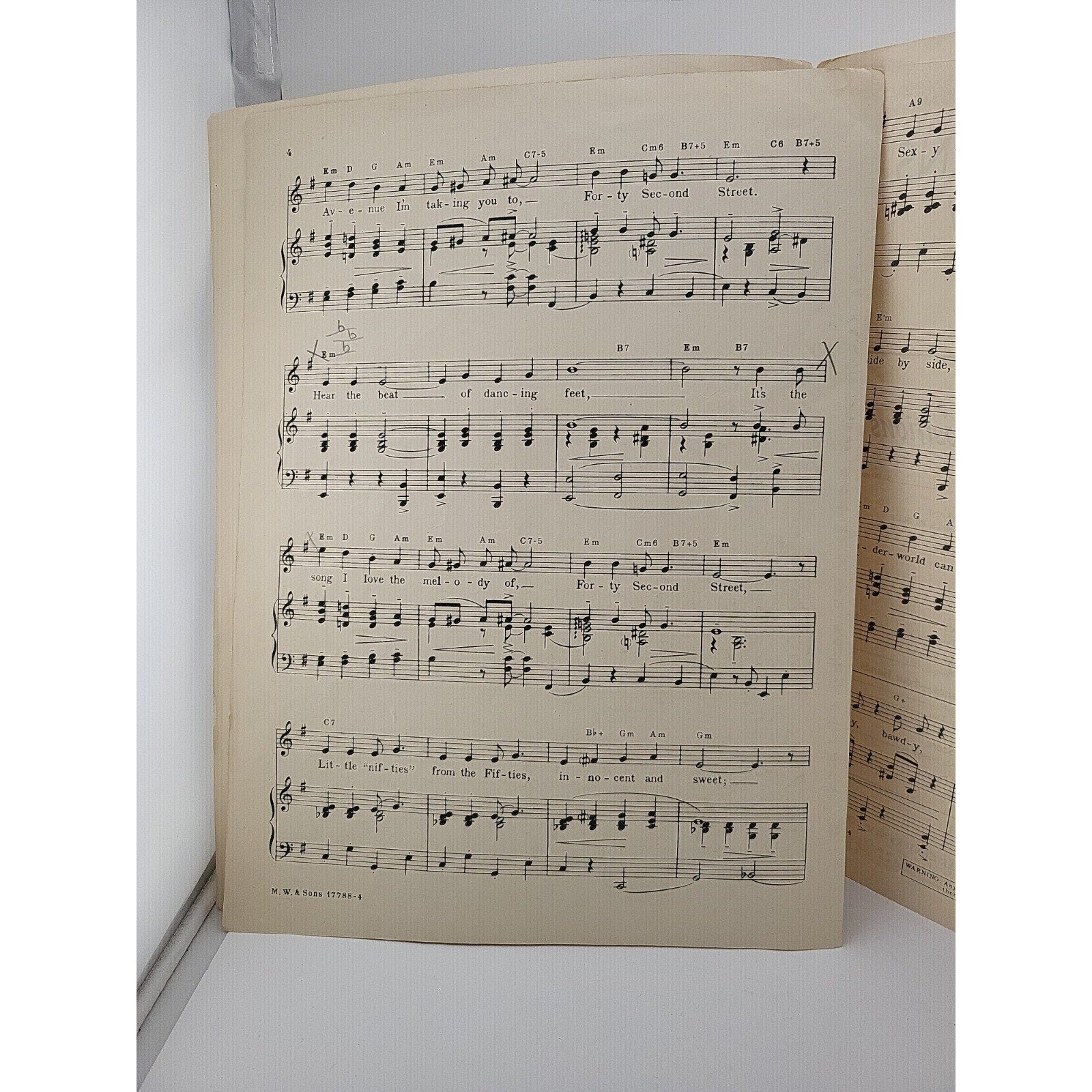 Al Dubin and Harry Warren FORTY-SECOND STREET Sheet Music 1932