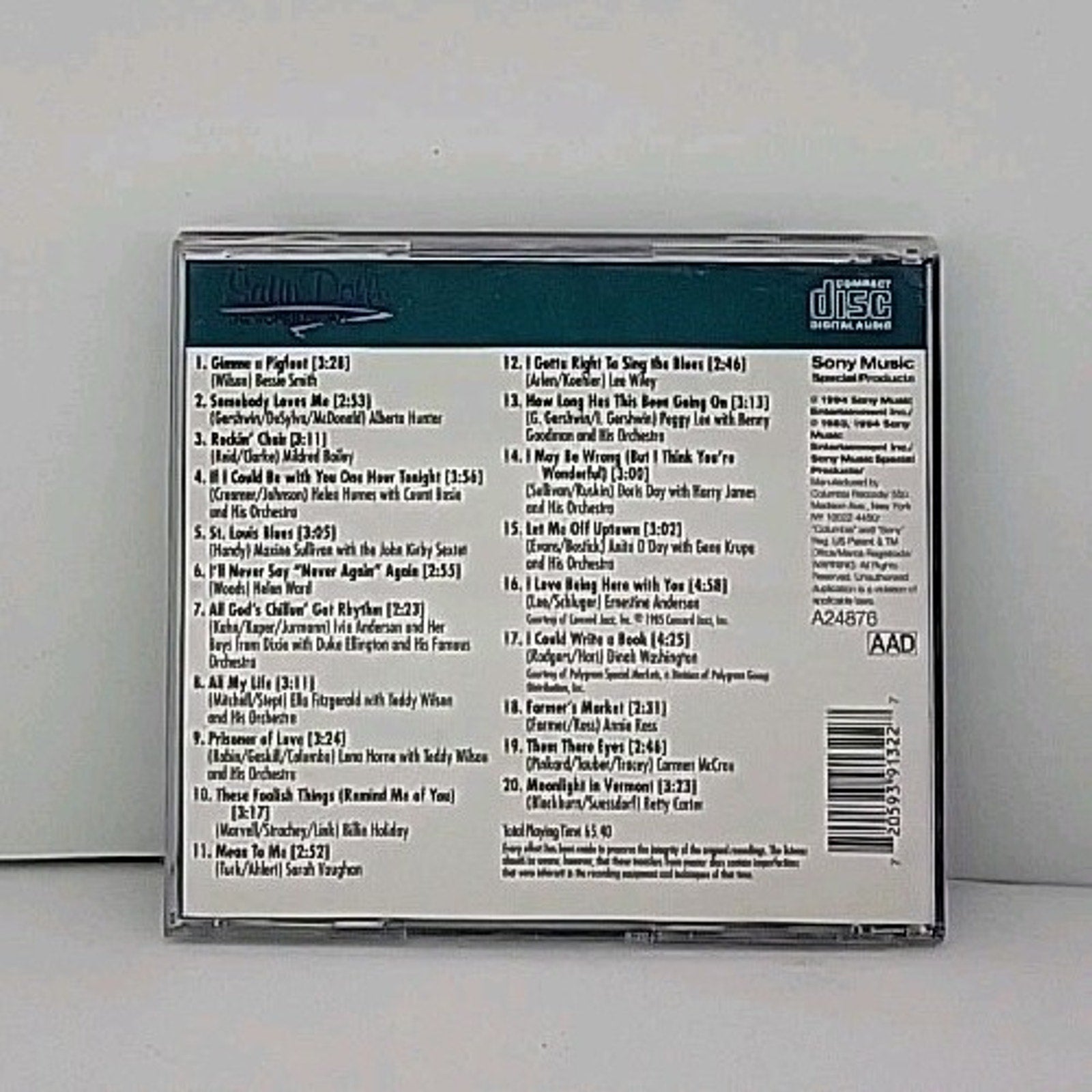Satin Dolls The Women Of Jazz Savoy Sony Music 1994 CD Jazz