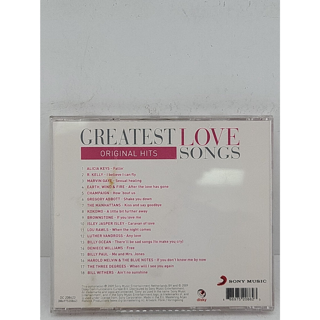 Greatest Love Songs - Sony Music - Alicia Keys, Marvin Gaye, R Kelly CD