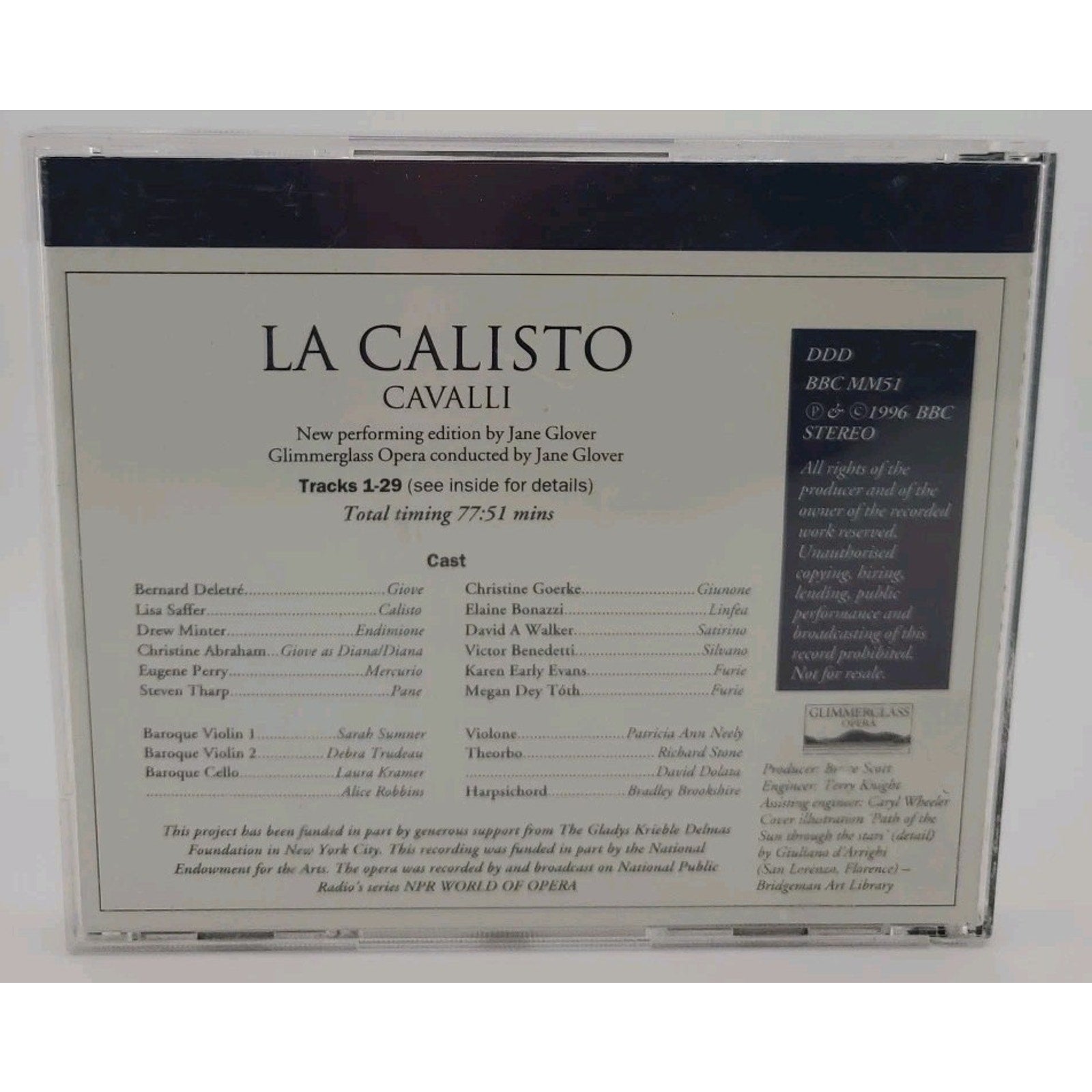 Cavalli La Calisto CD BBC Music Volume V Number 3