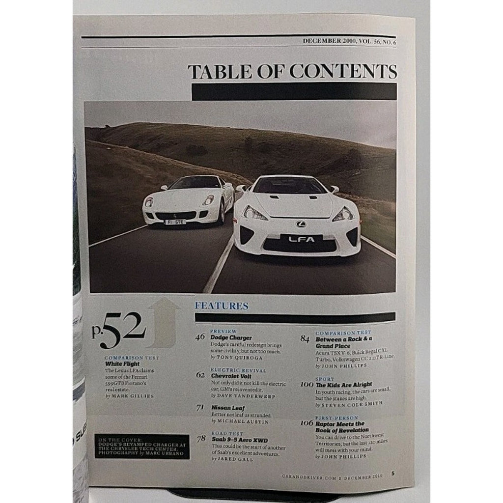 Car And Driver Magazine - December 2010 - Vol. 56 No. 6