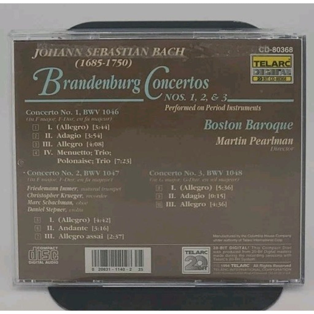 Bach: Brandenburg Concertos Nos. 1, 2, & 3 Music (CD)