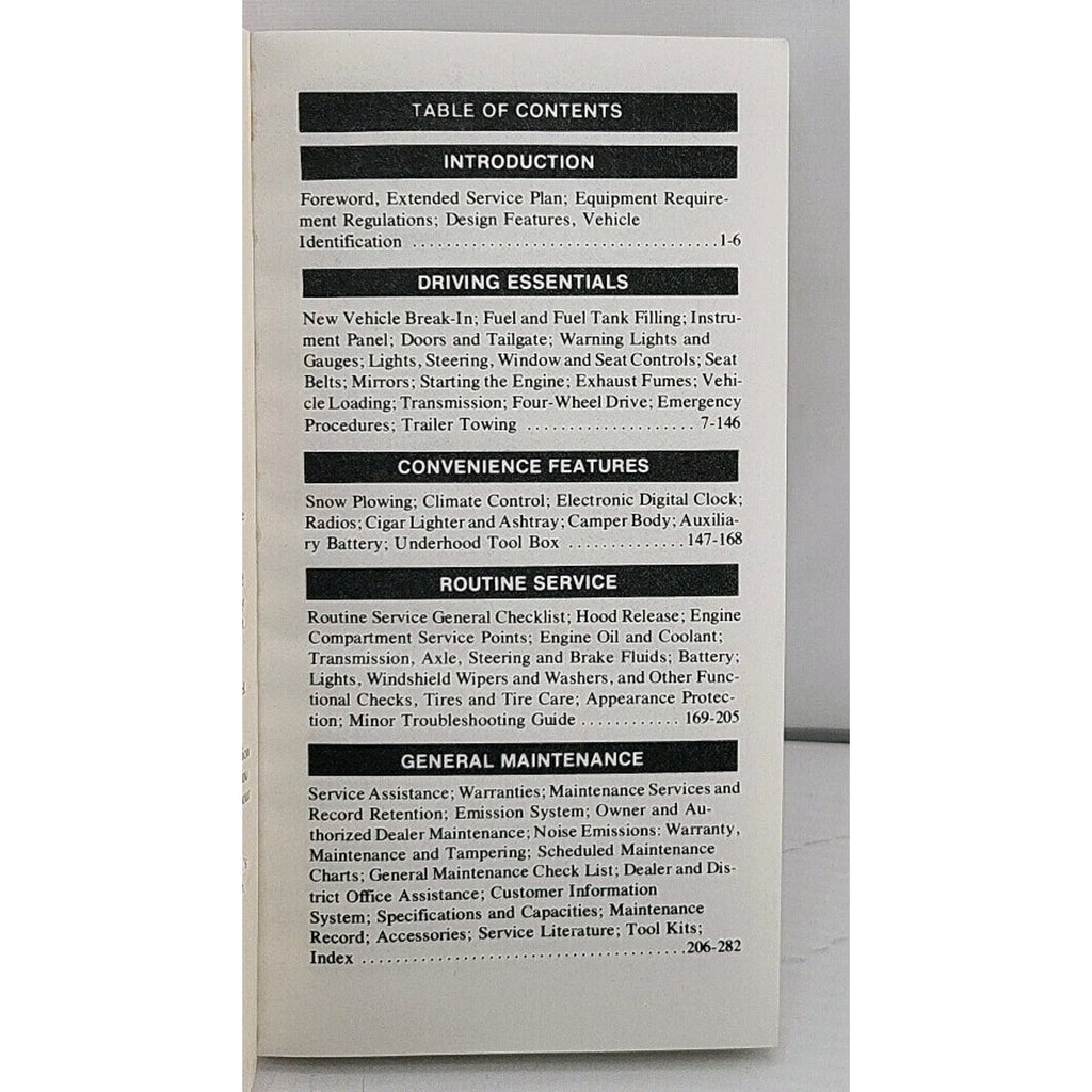 1981 Ford Trucks 100 Thru 350 Series Factory Original Owner’s Guide Manual