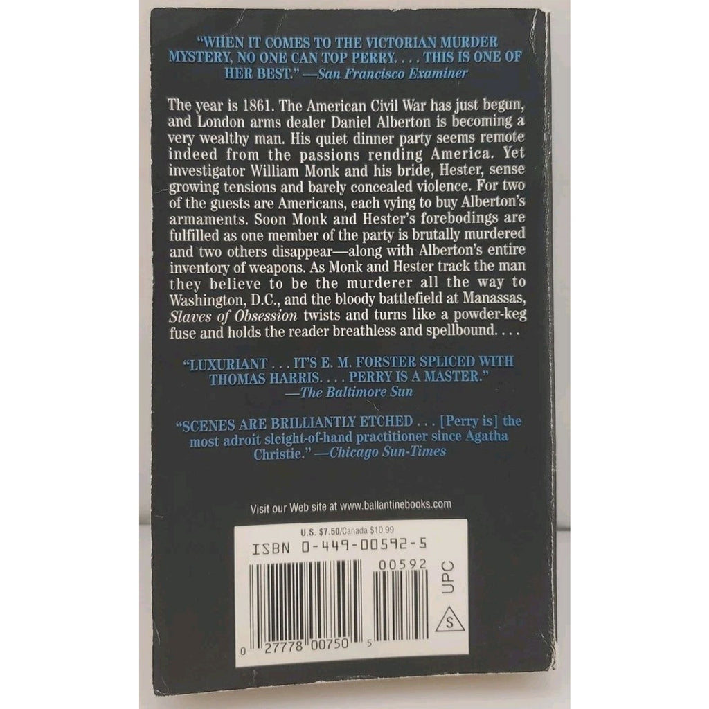Slaves of Obsession by Anne Perry (2001, Mass Market)